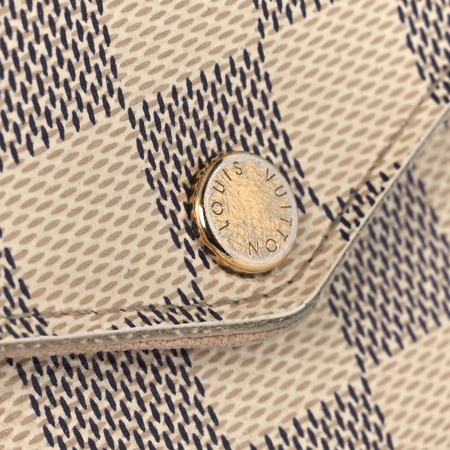 Damier Azur Pochette Felicie Chain Wallet Rose Ballerine