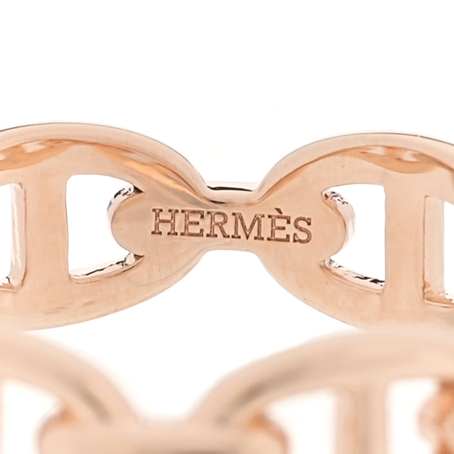 18K Rose Gold PM Chaine d'Ancre Enchainee Ring 58 8.5