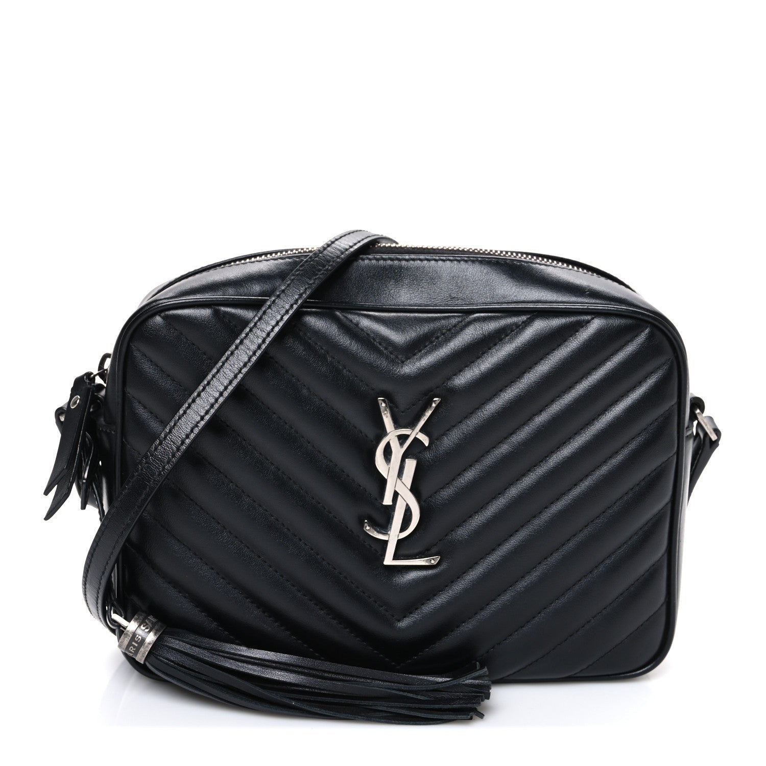 Calfskin Matelasse Monogram Lou Camera Bag Black