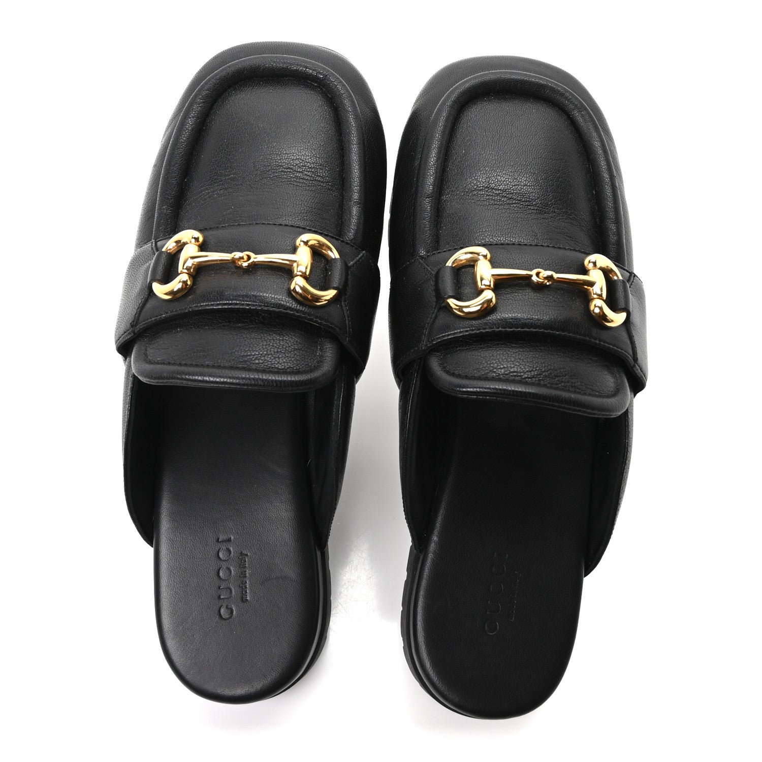 Goatskin Auroville Horsebit Mules 39.5 Black