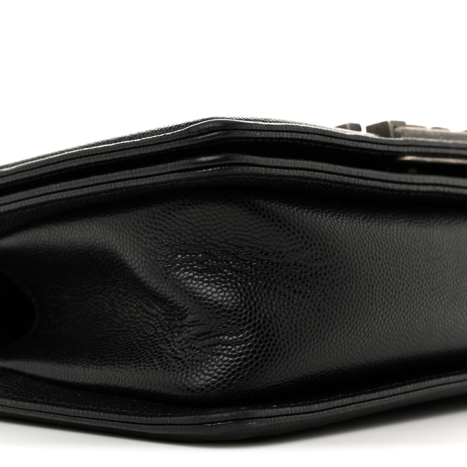 Caviar Quilted Small Boy Flap Black