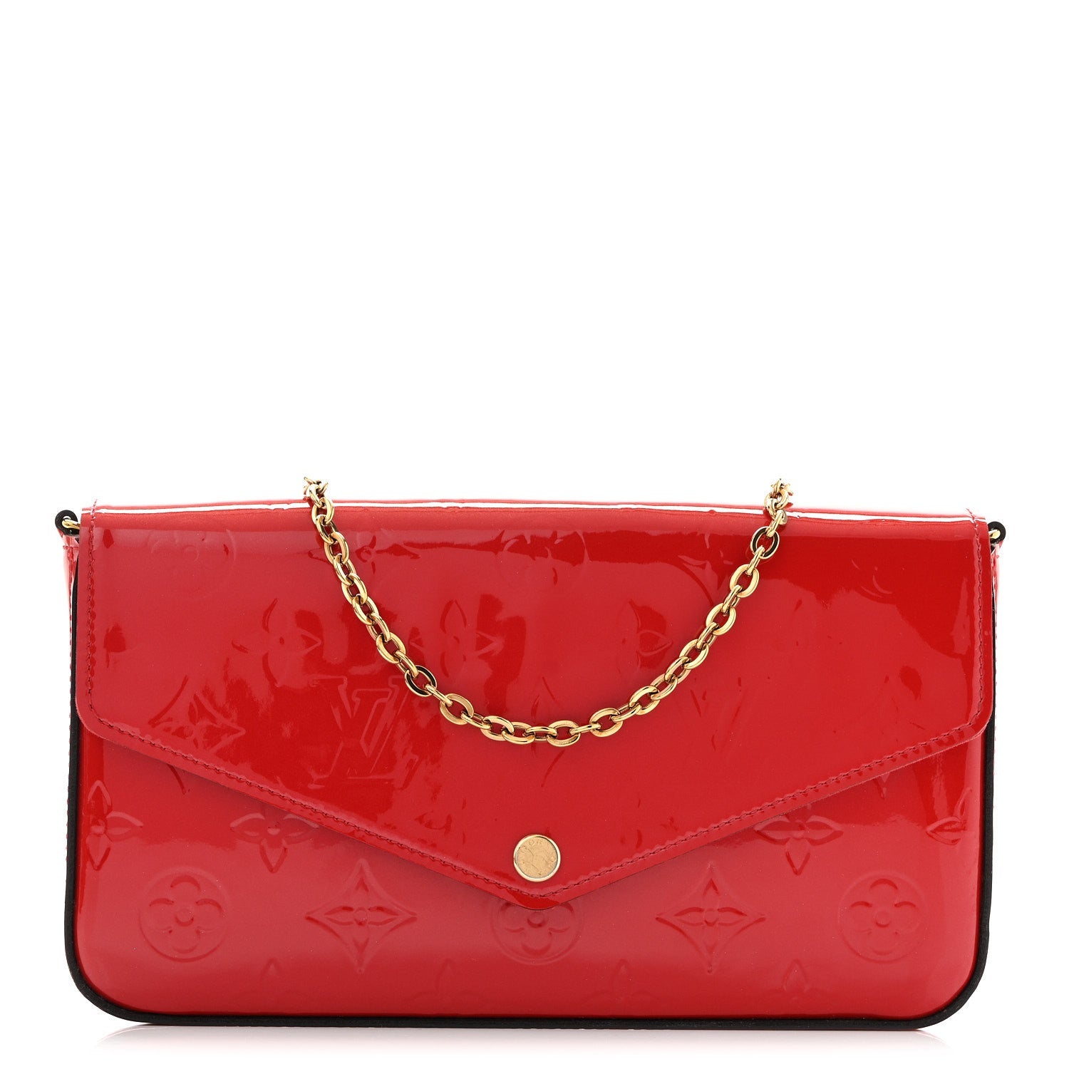 Vernis Felicie Pochette Chain Wallet Cherry