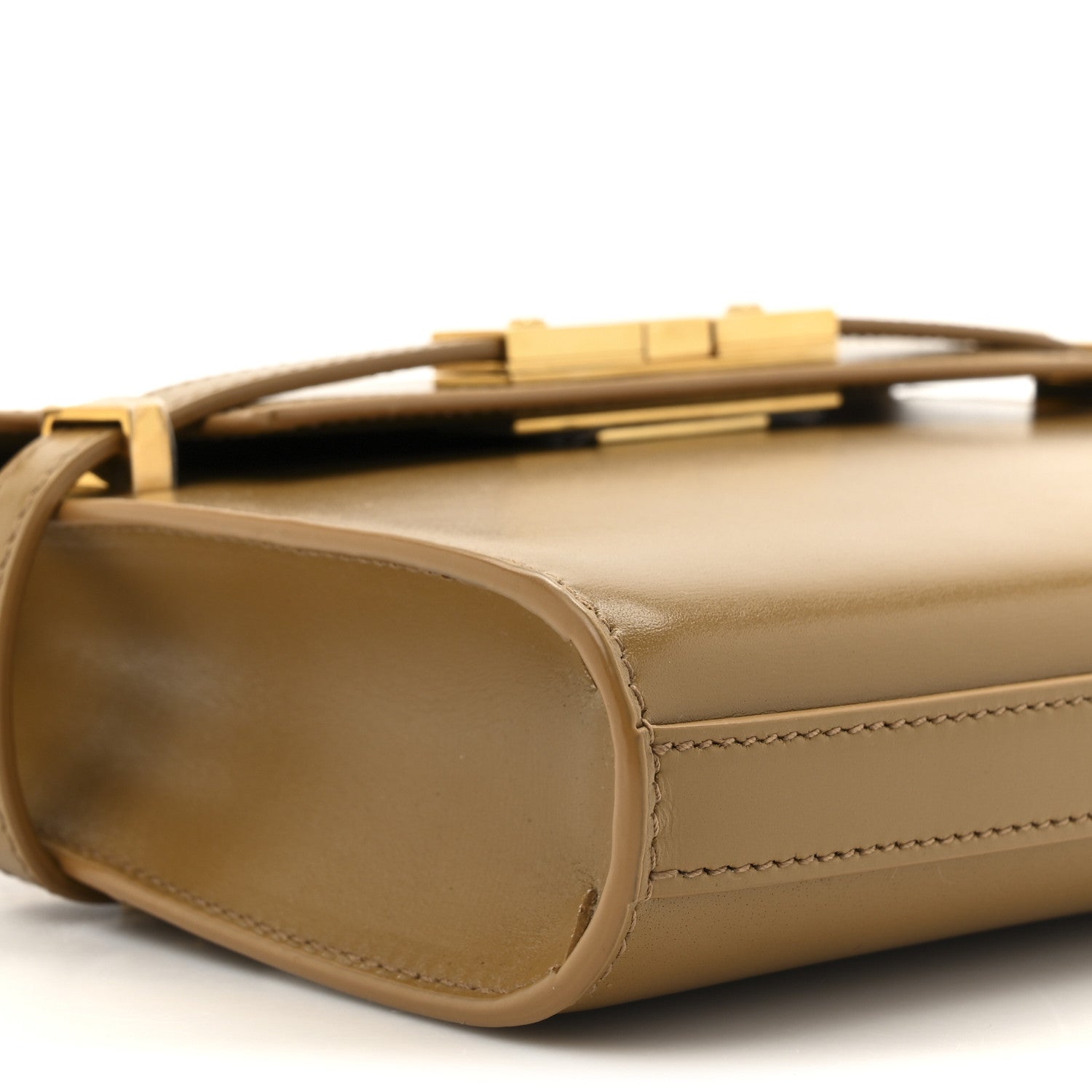 Smooth Calfskin Mini Manhattan Shoulder Bag Tabac Brown