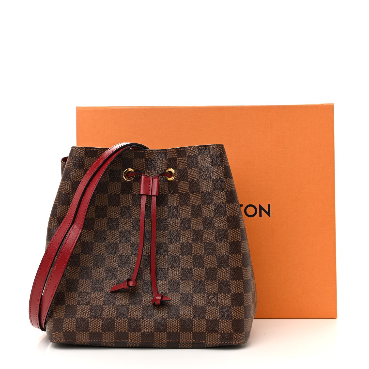 Damier Ebene Neonoe MM Cherry Berry