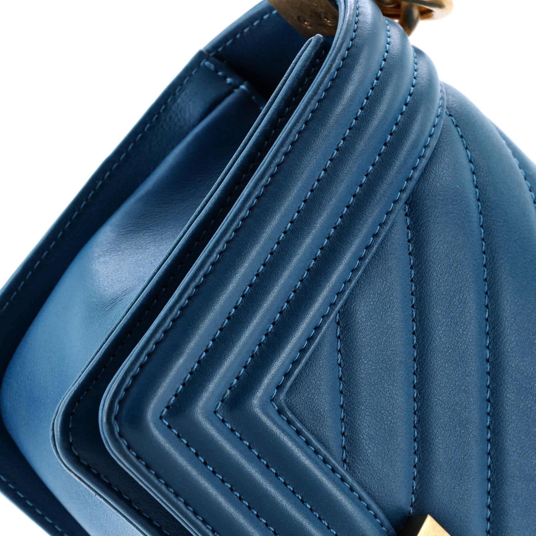 Boy Flap Bag Chevron Lambskin Small