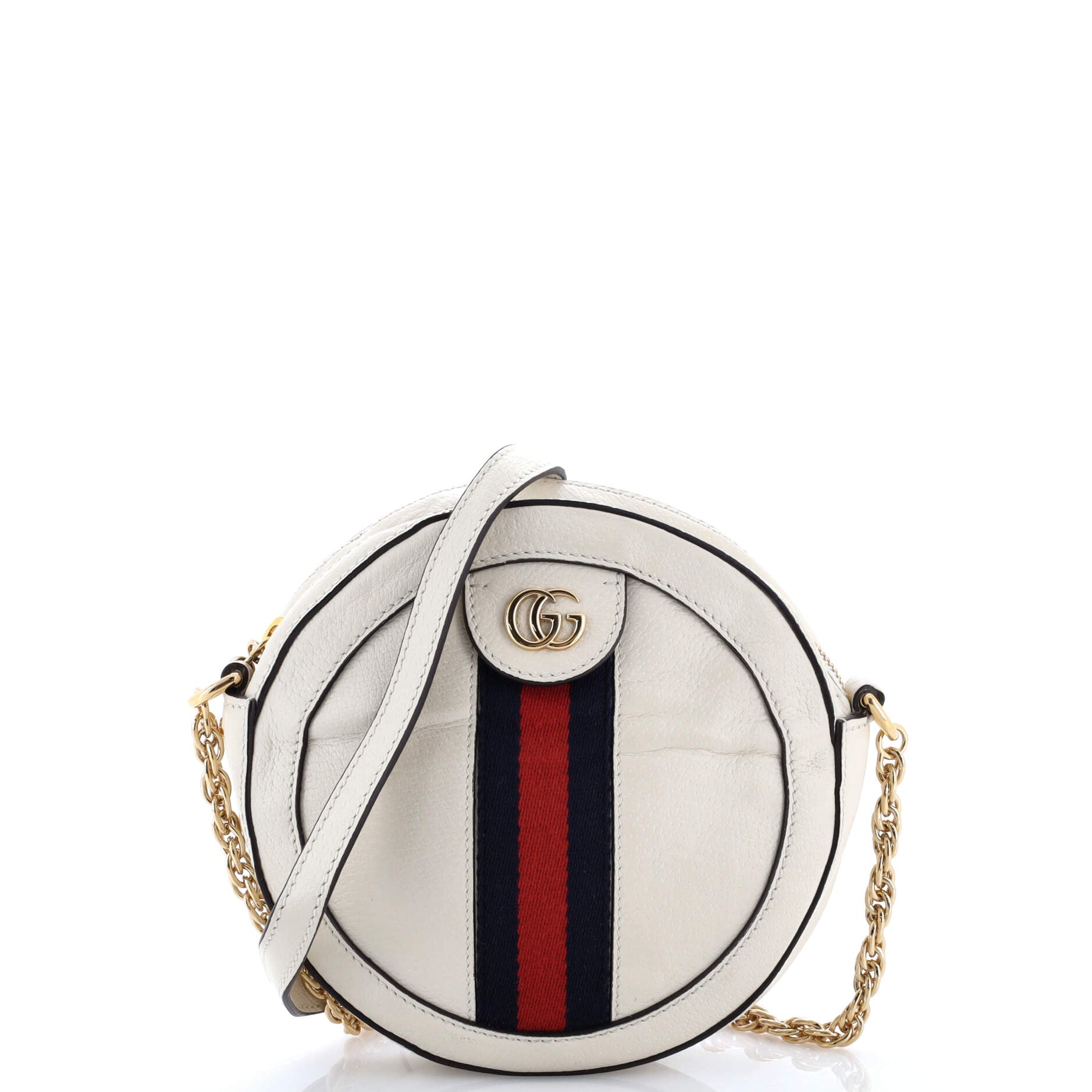 Ophidia Round Shoulder Bag Leather Mini