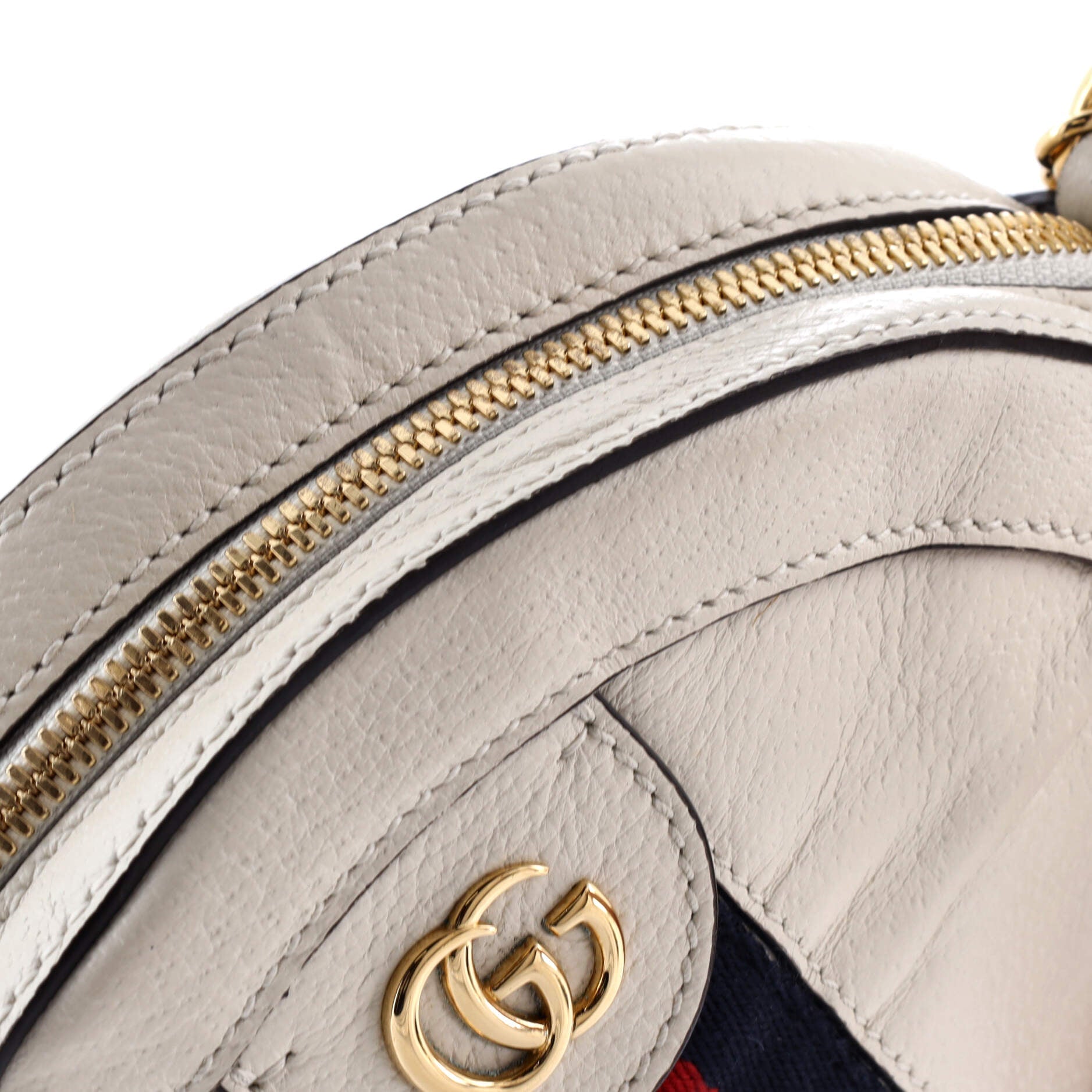 Ophidia Round Shoulder Bag Leather Mini