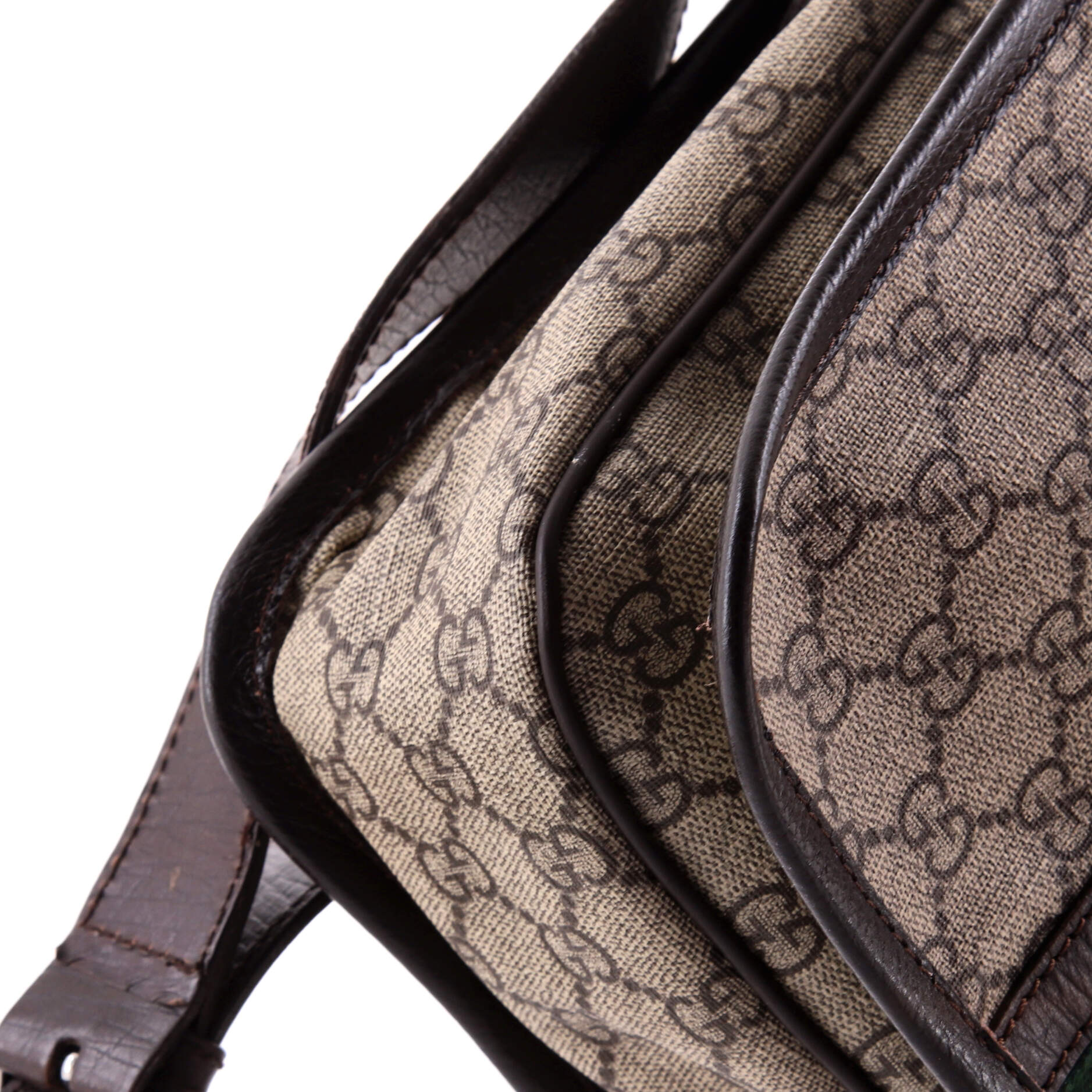 Web Flap Messenger Bag GG Coated Canvas Medium