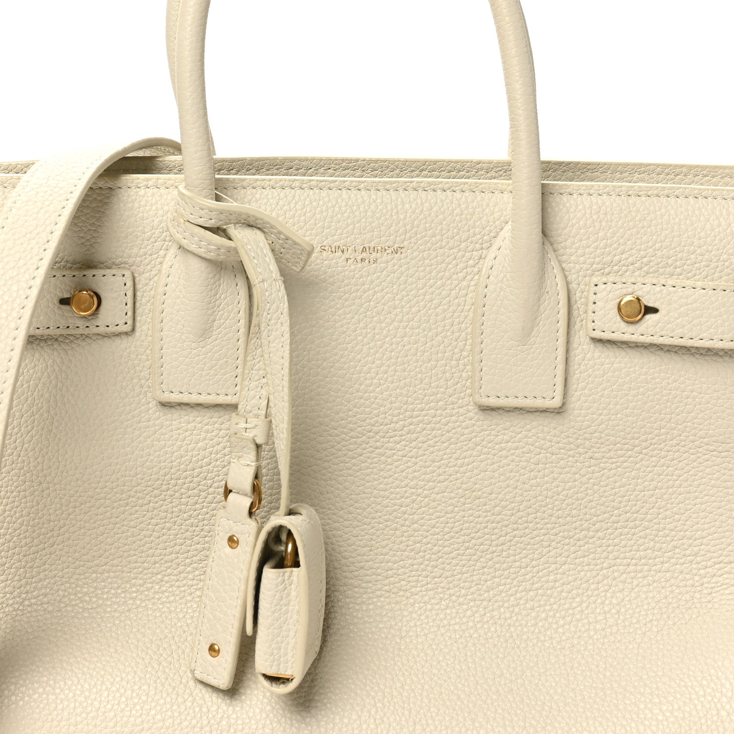 Grained Calfskin Baby Sac De Jour Souple Ivory