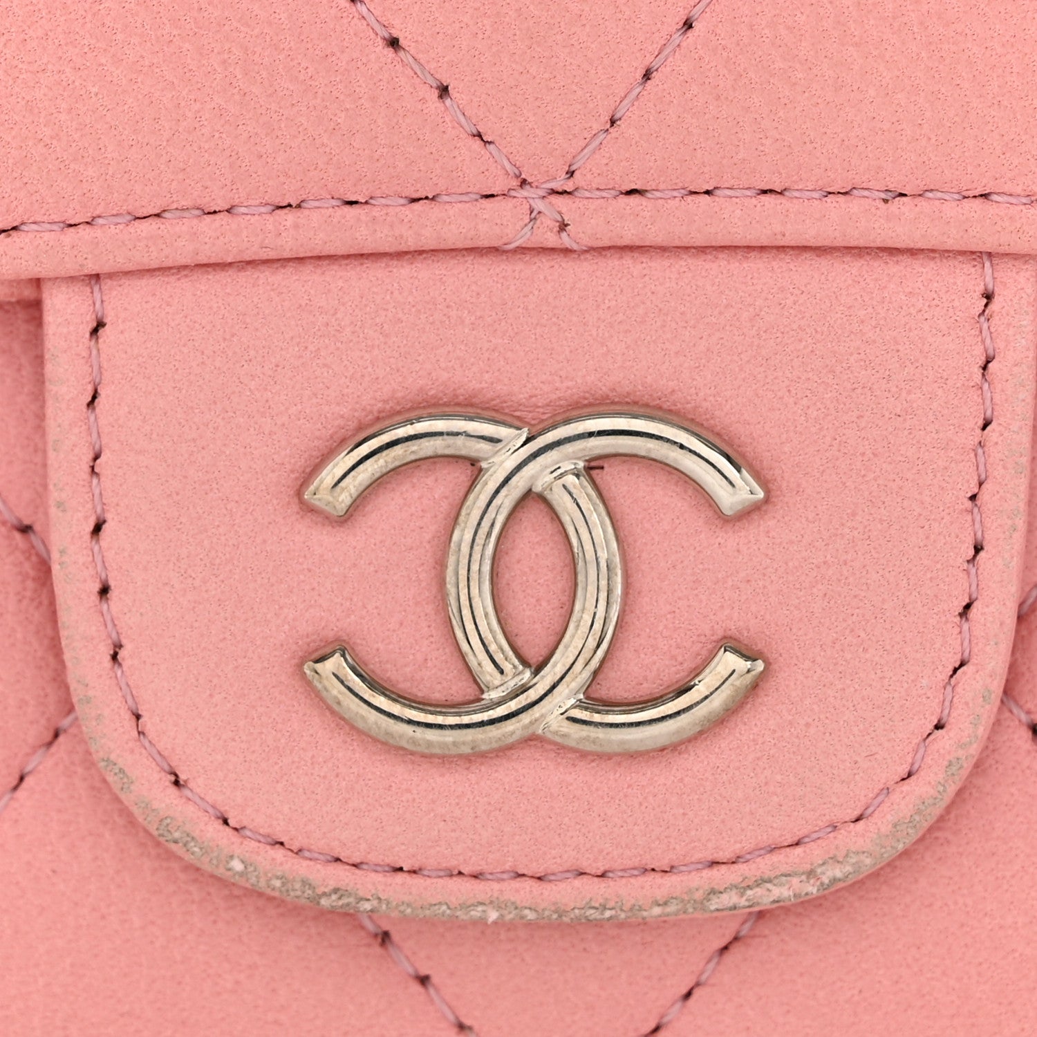Lambskin Quilted Large Flap Wallet Pink