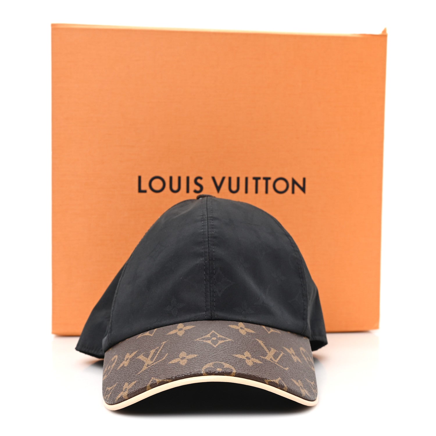 Polyester Silk Monogram LV Get Ready Cap M Black
