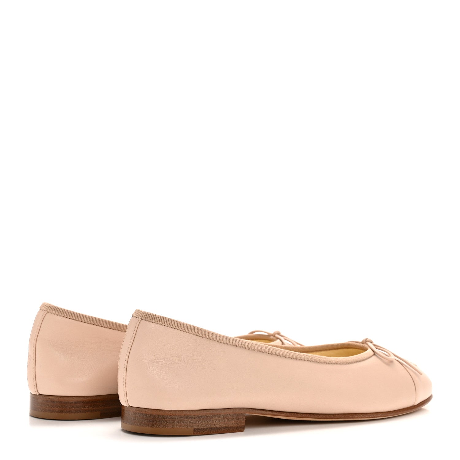 Lambskin Cap Toe CC Ballerina Flats 37 Beige