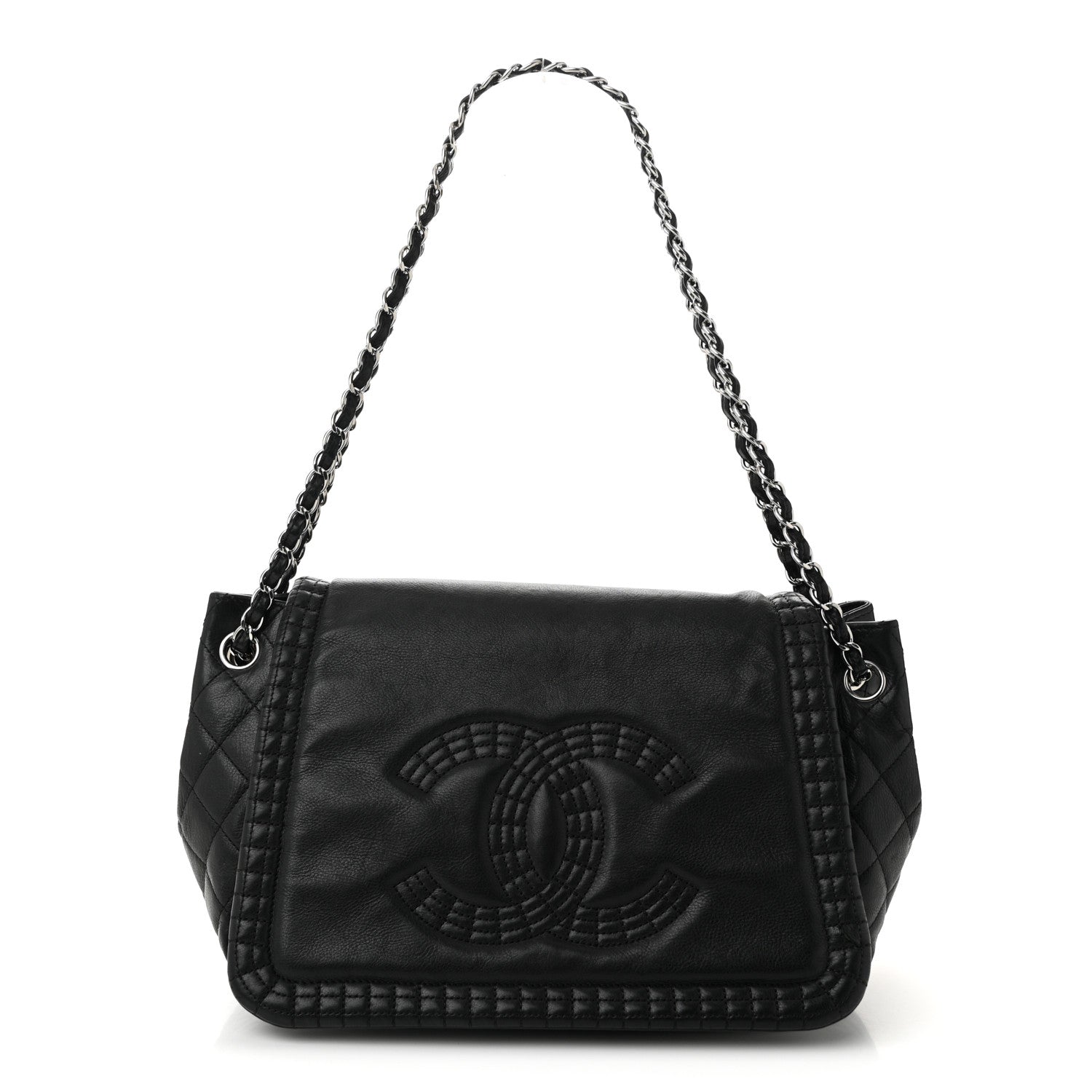 Calfskin Medium On the Bund Flap Black