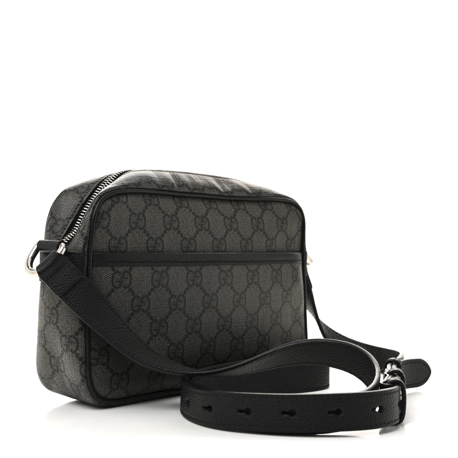 GG Supreme Monogram Mini Shoulder Bag Grey Black