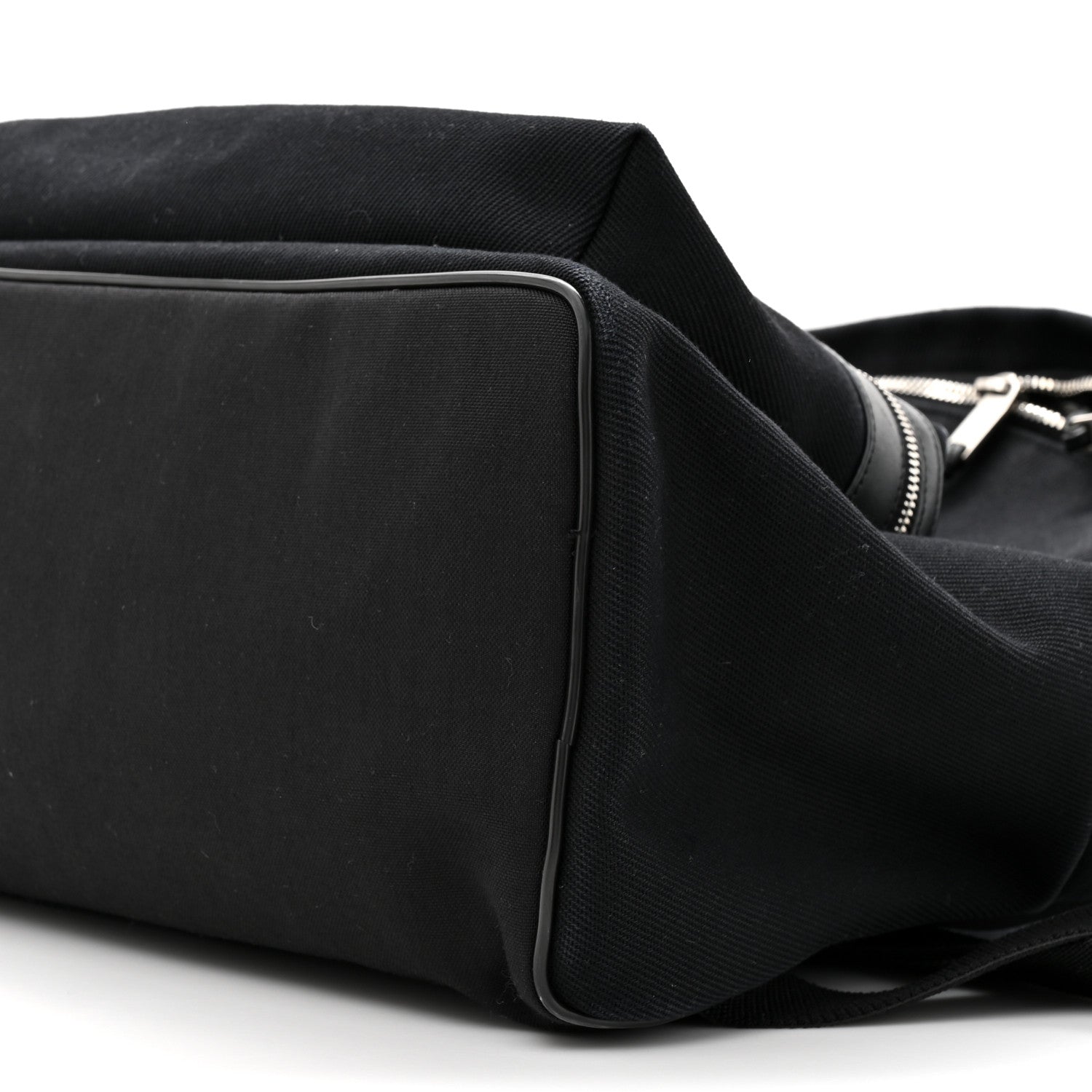 Canvas Signature Embroidered City Backpack Black