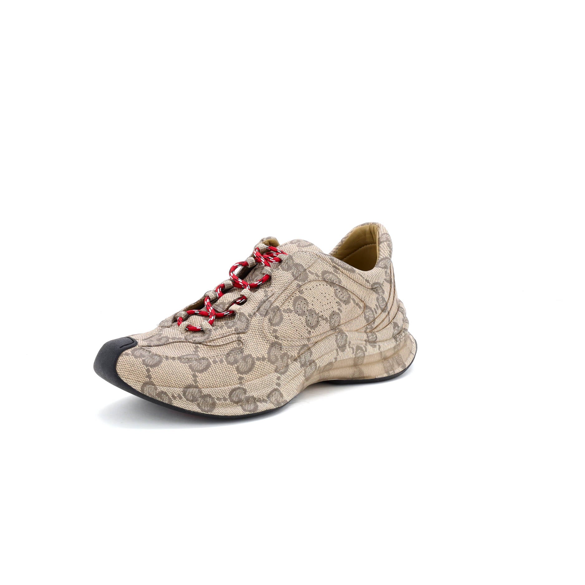 Men's Run Sneakers Monogram Print Leather