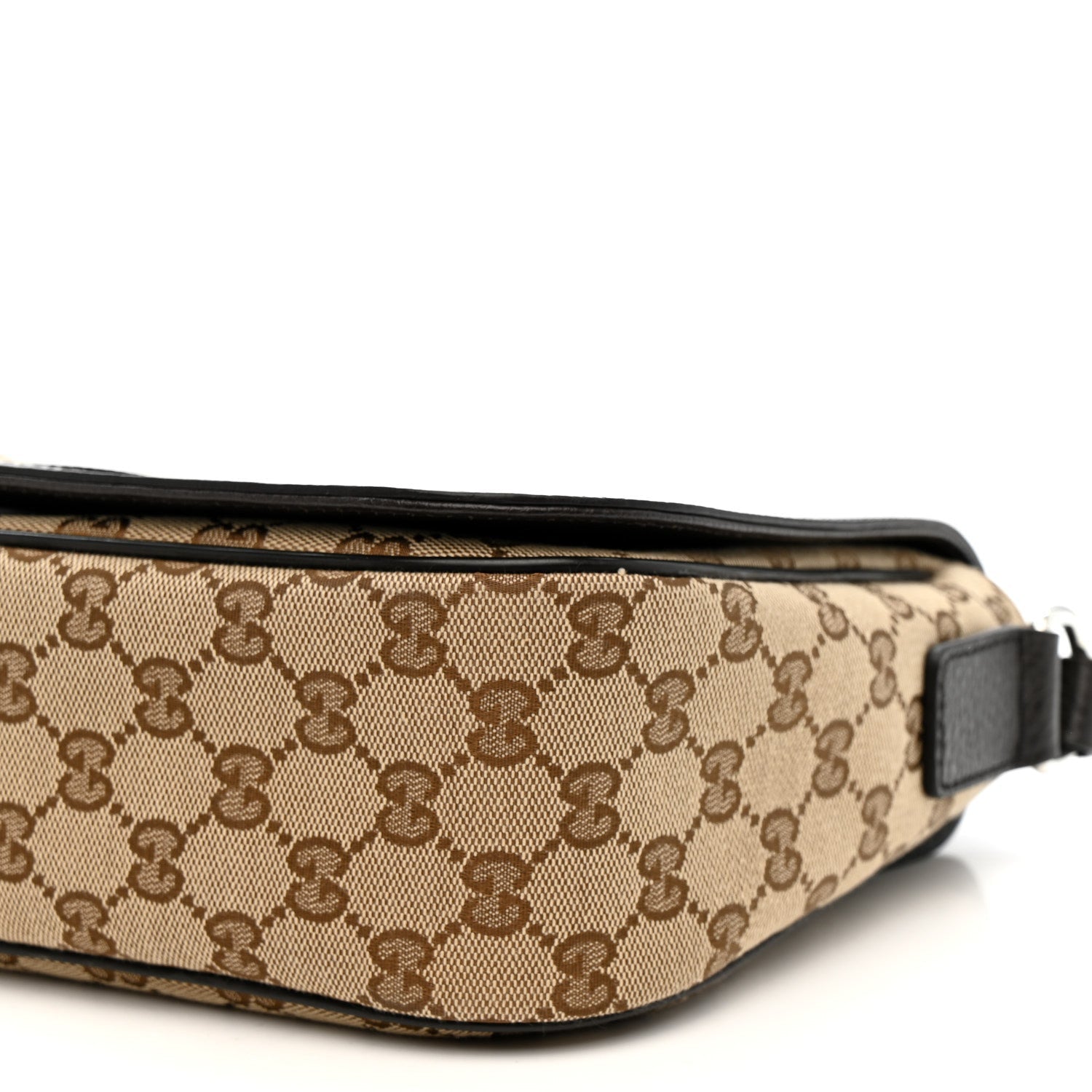 Monogram Flap Messenger Bag Beige Dark Brown