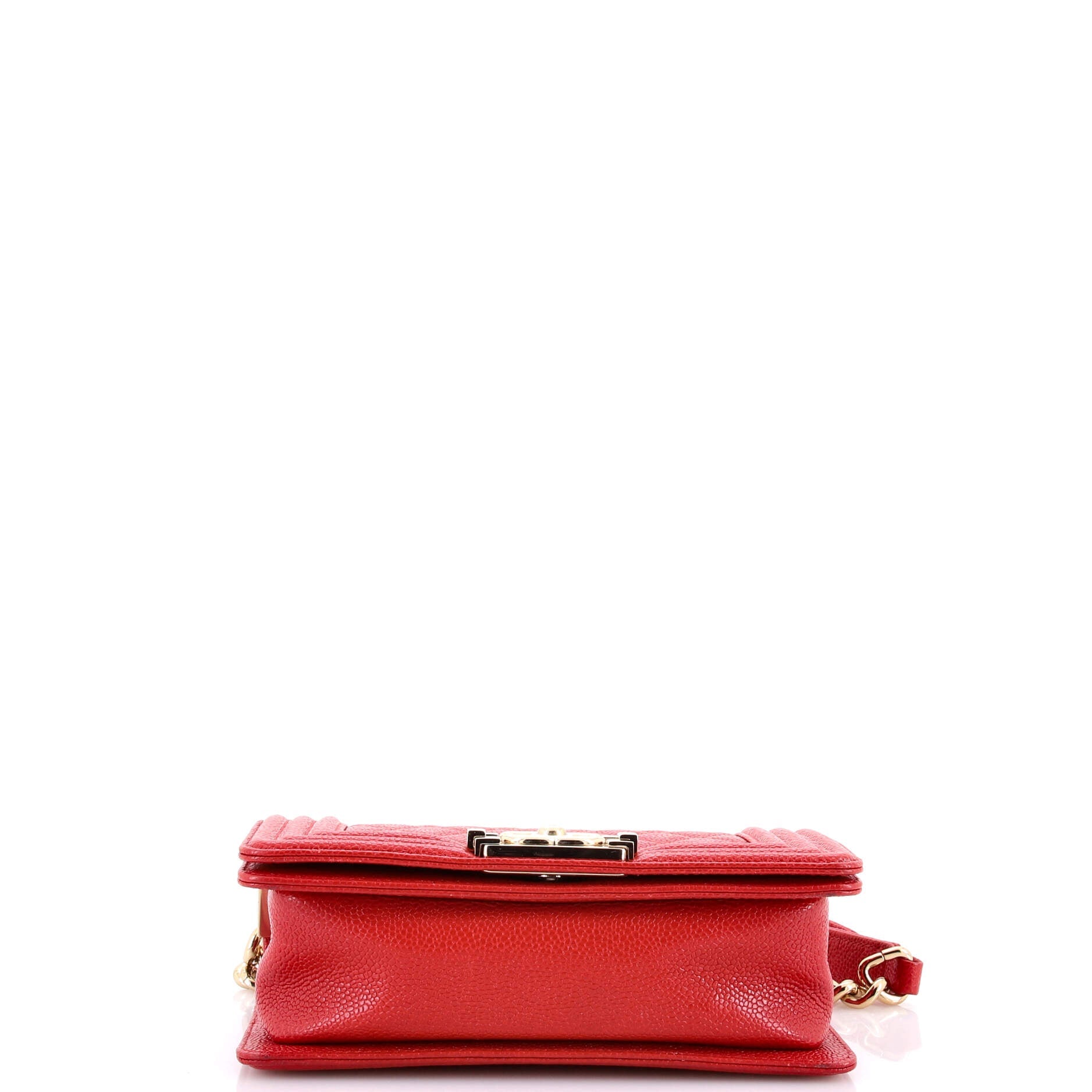 Boy Flap Bag Quilted Caviar Small
