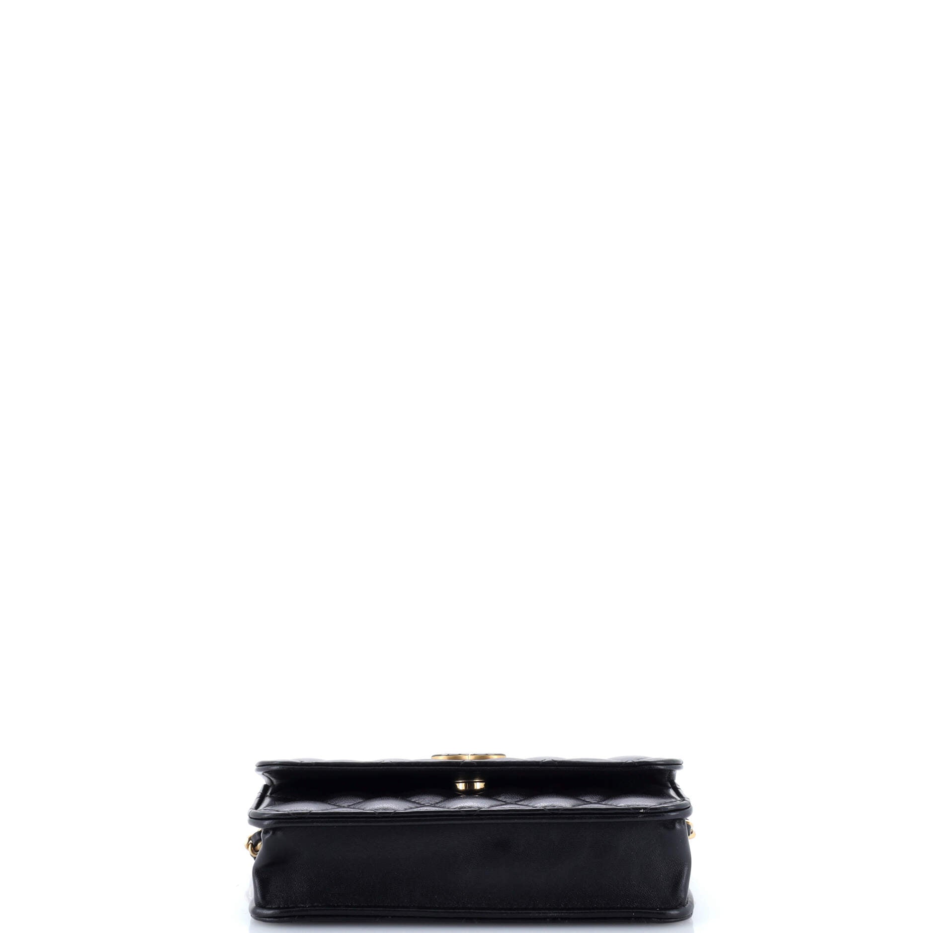 CC Resin Flap Phone Holder with Chain Quilted Lambskin