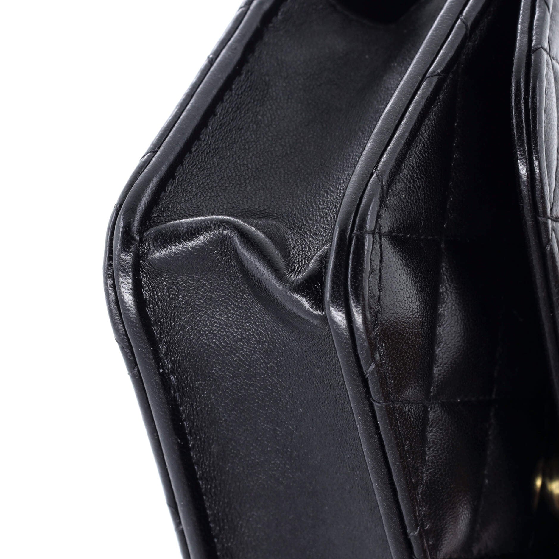 CC Resin Flap Phone Holder with Chain Quilted Lambskin