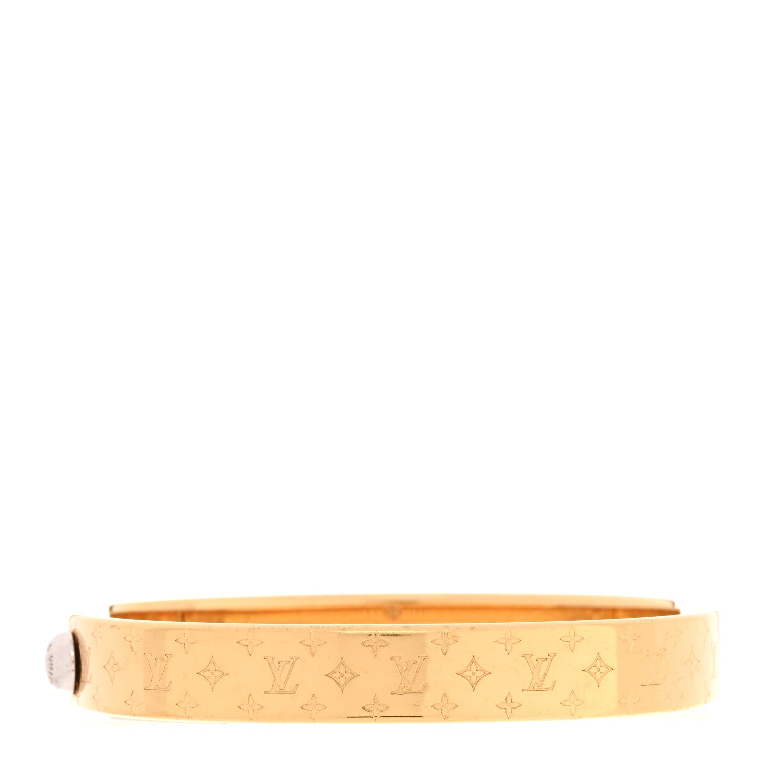 Brass Monogram Nanogram Cuff M Gold