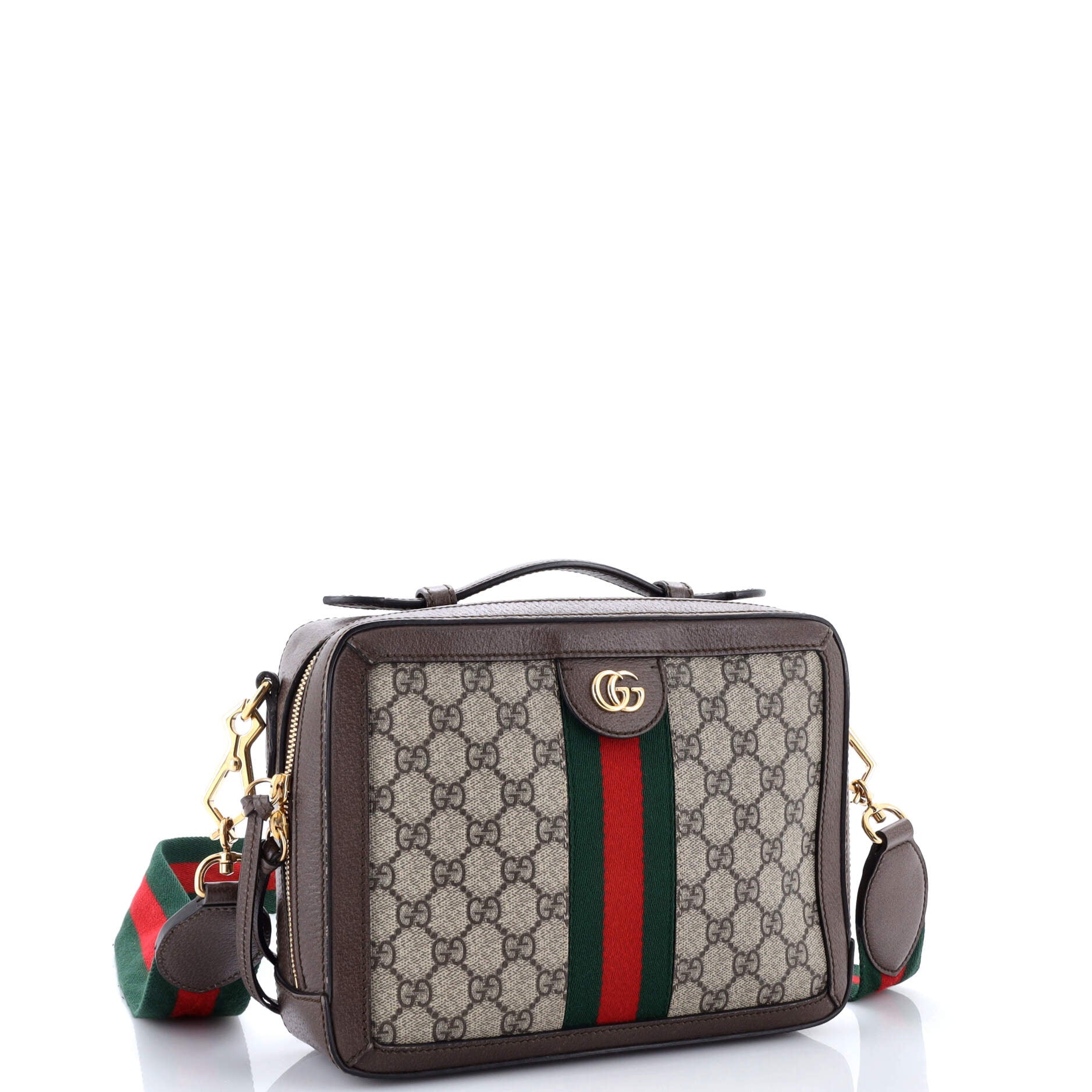 Ophidia Zip Around Camera Bag GG Coated Canvas Small