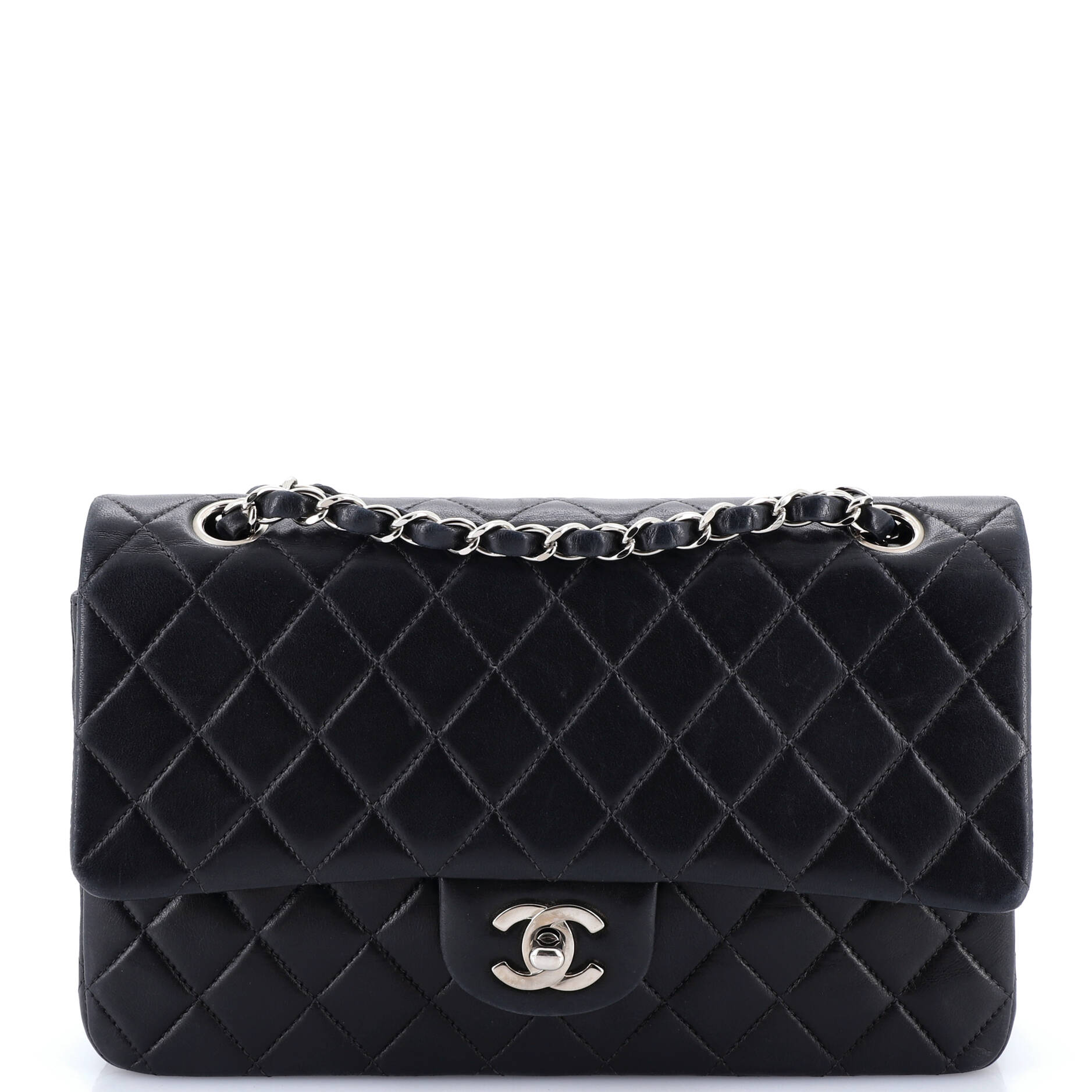 Vintage Classic Double Flap Bag Quilted Lambskin Medium