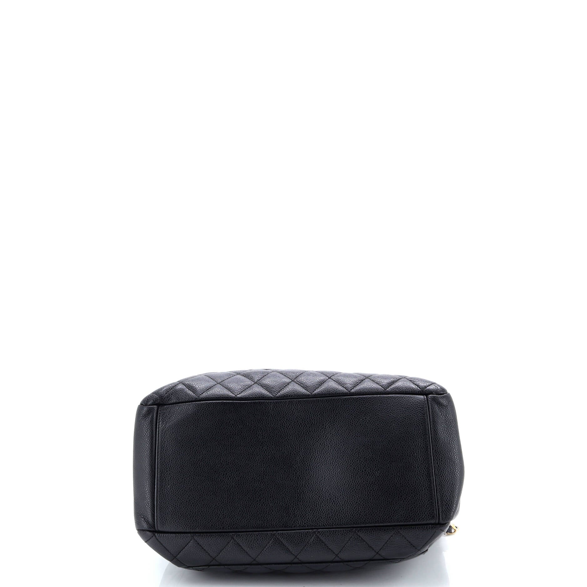 Grand Shopping Tote Quilted Caviar
