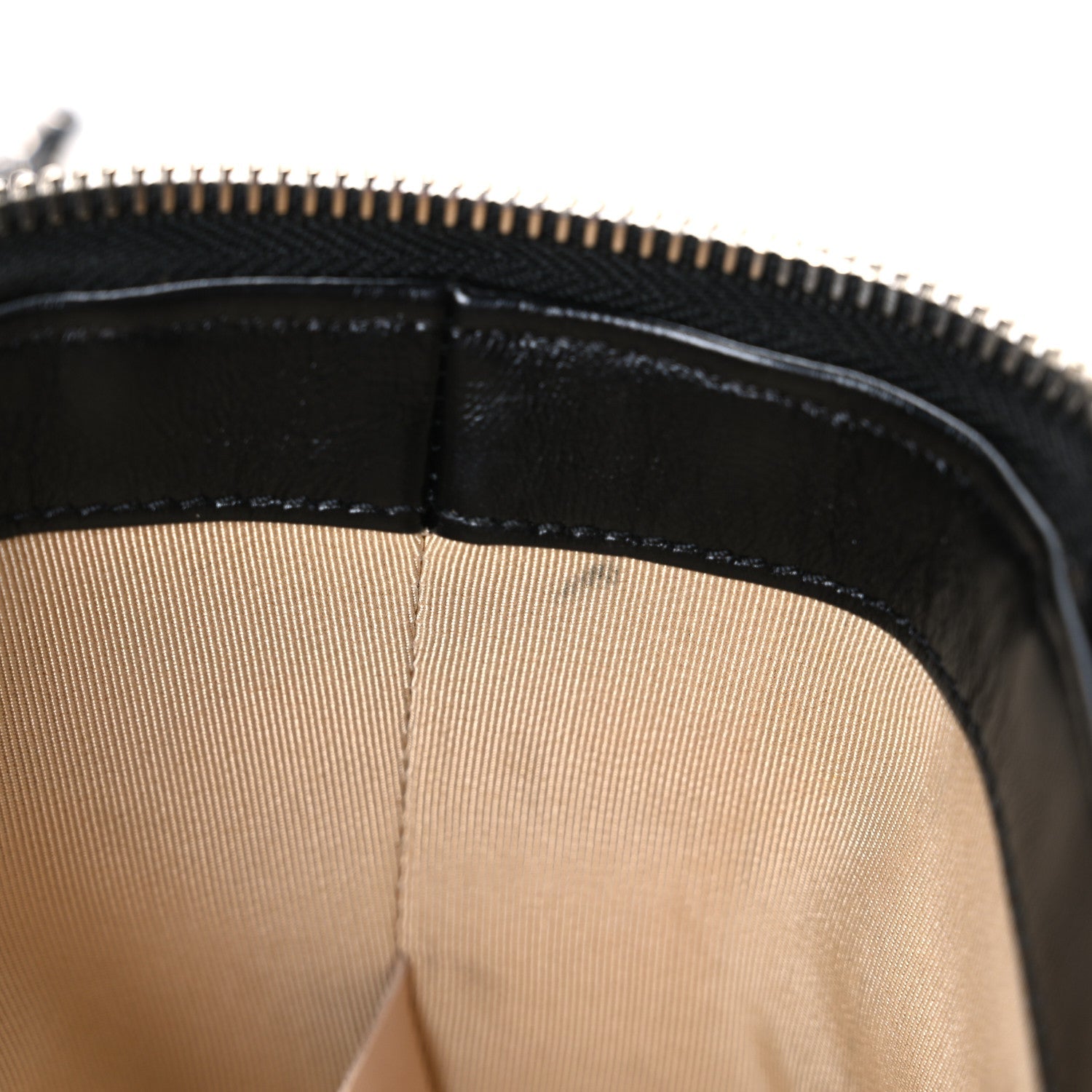 Calfskin Raffia Small Vanity Case Bag Black Beige