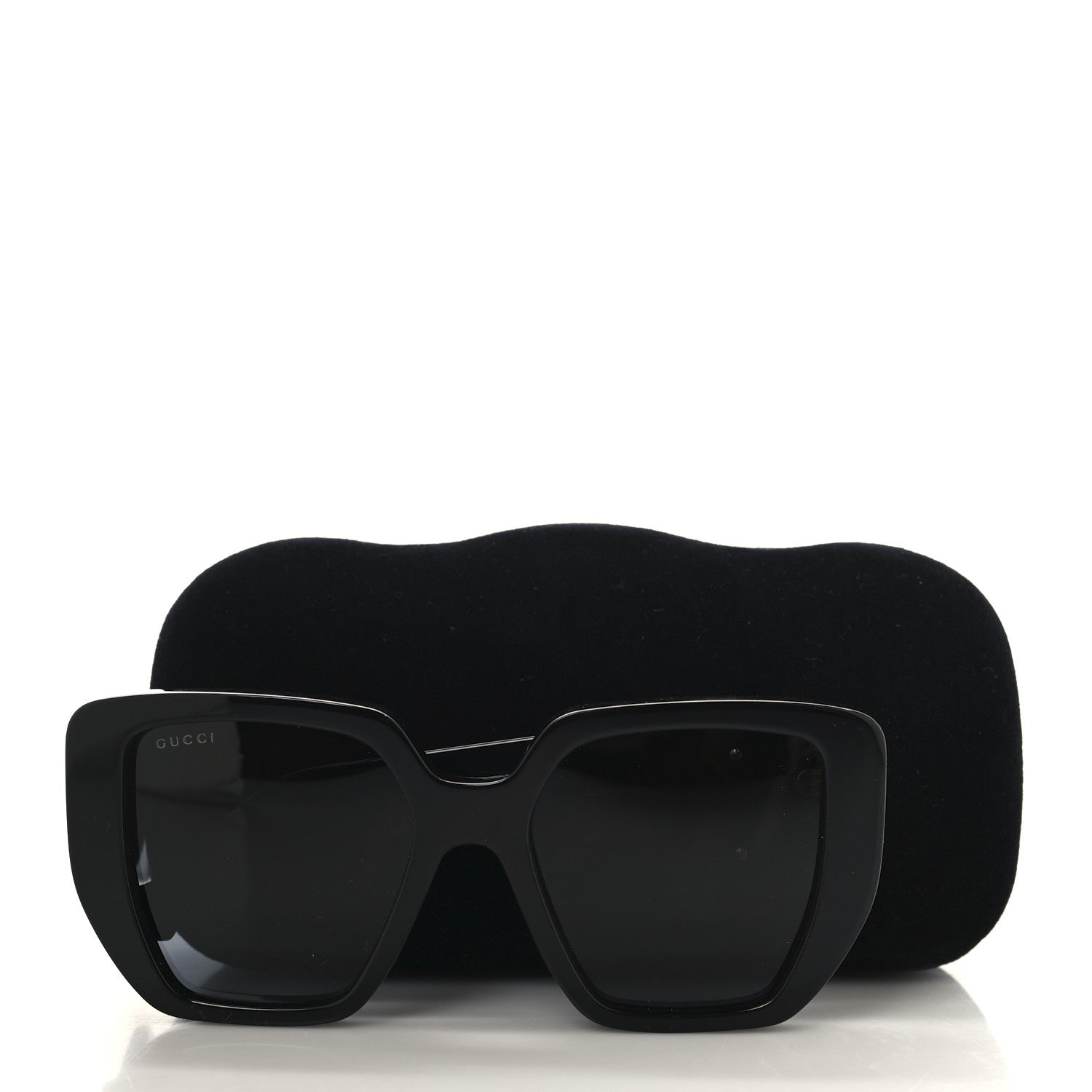 Acetate Square Frame Sunglasses GG0956S Black
