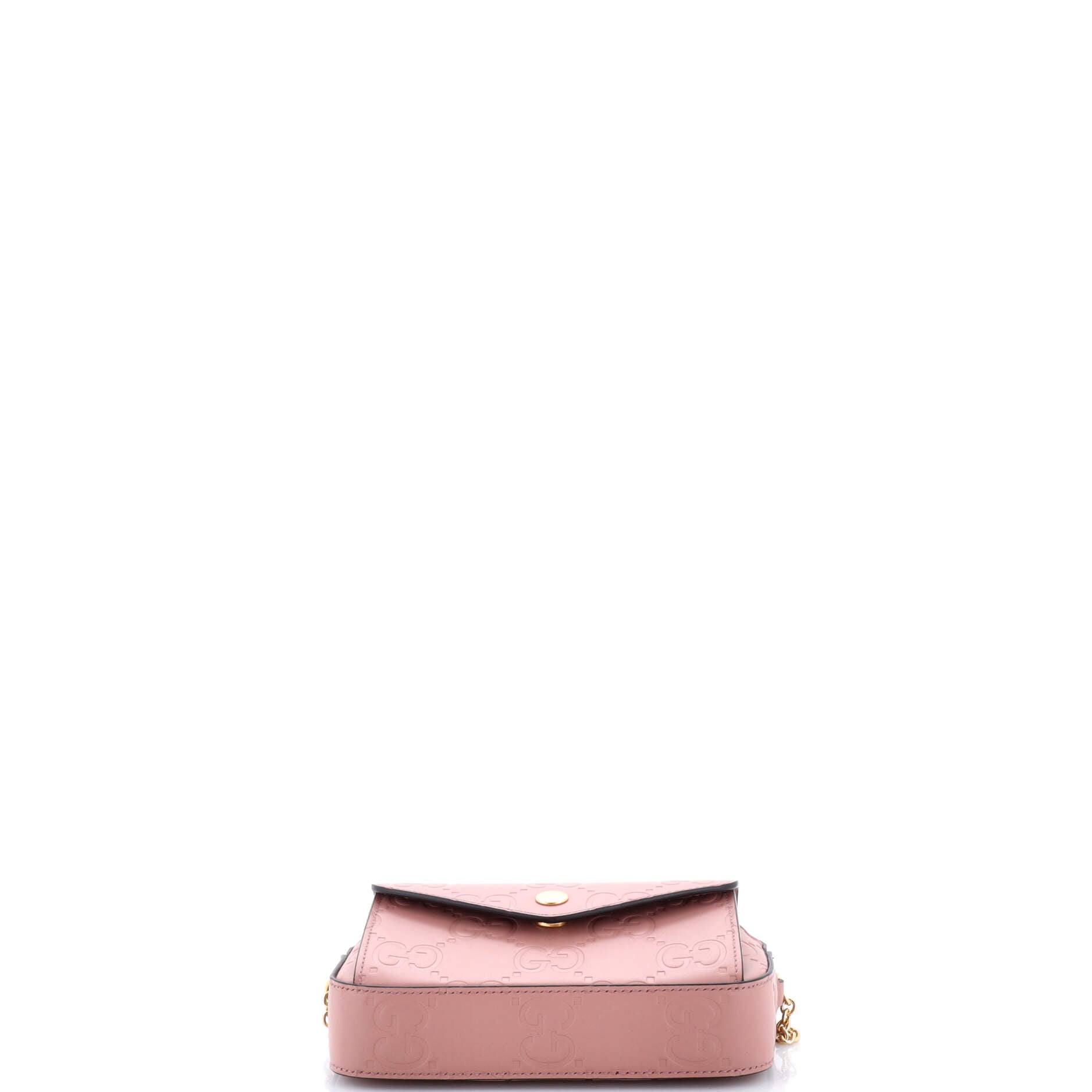 Front Pocket Chain Shoulder Bag Jumbo GG Embossed Leather Super Mini