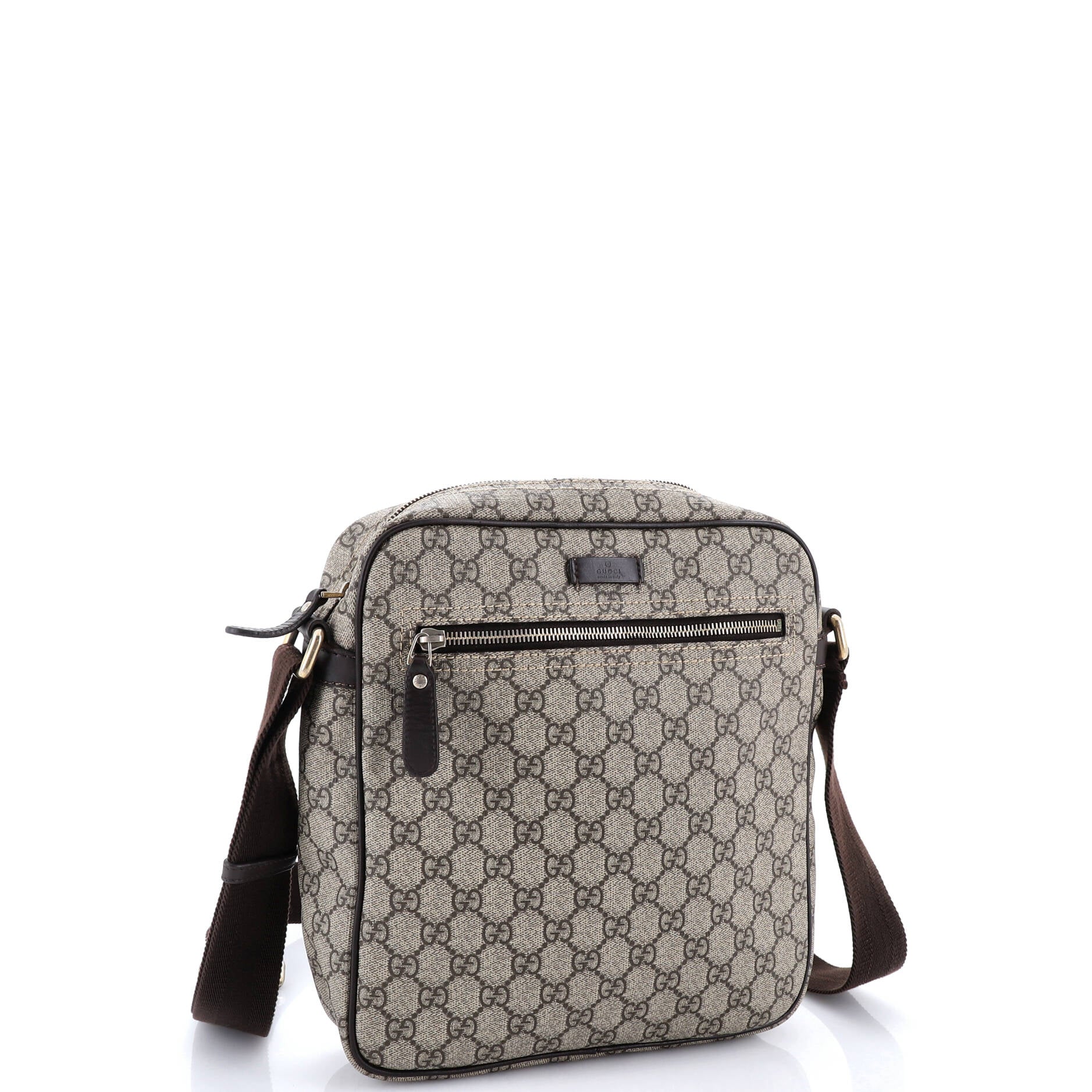 Front Zip Messenger GG Coated Canvas Medium