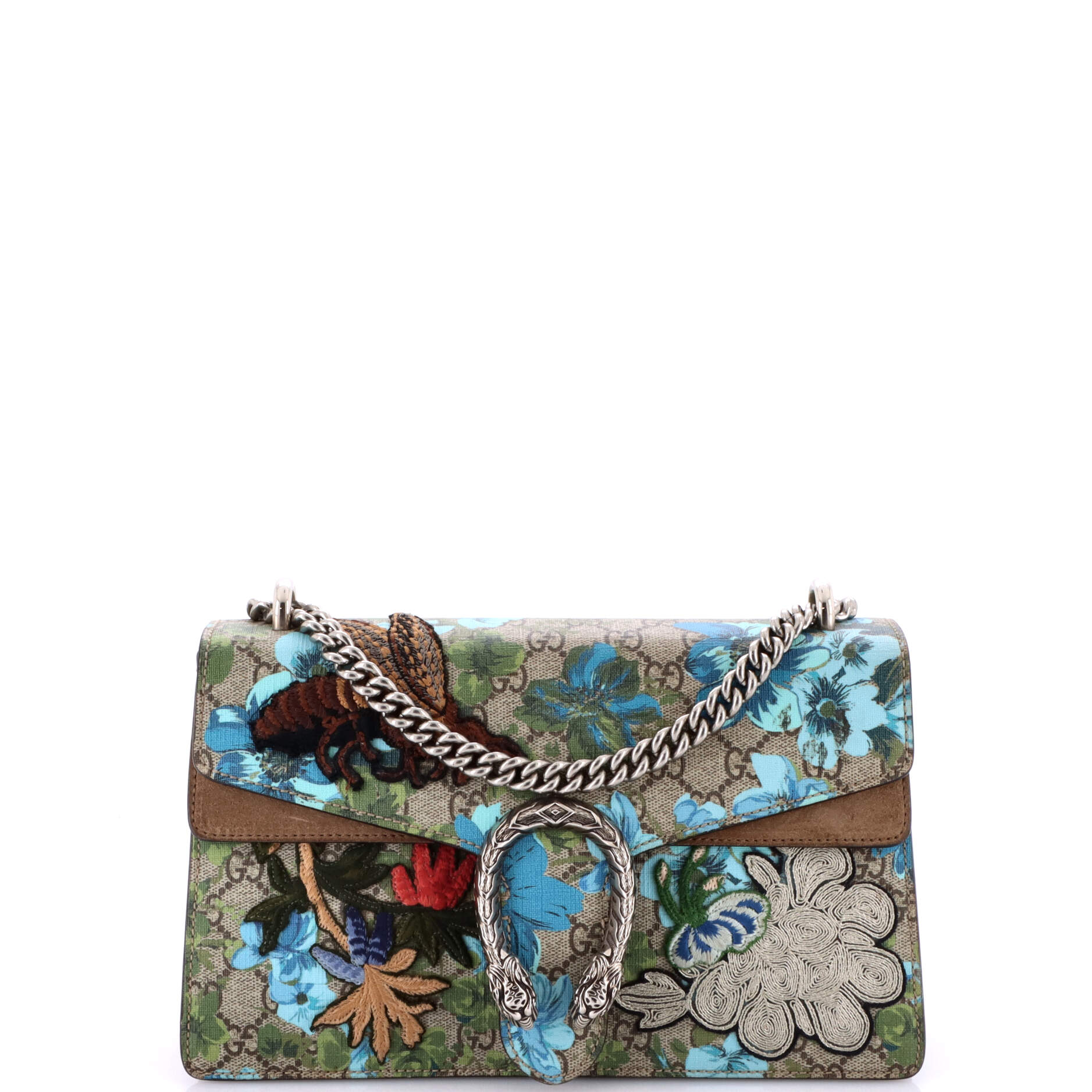Dionysus Bag Embroidered Printed GG Coated Canvas Small