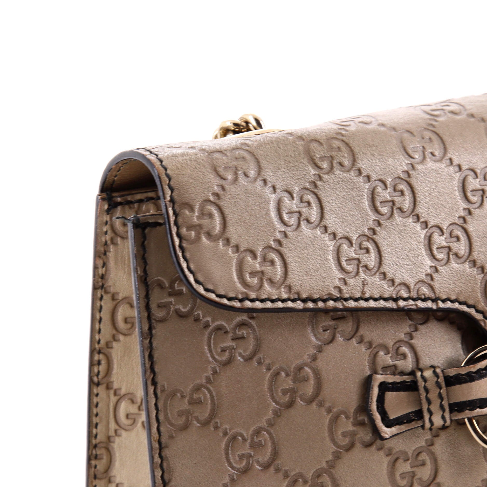 Emily Chain Flap Bag Guccissima Leather Medium