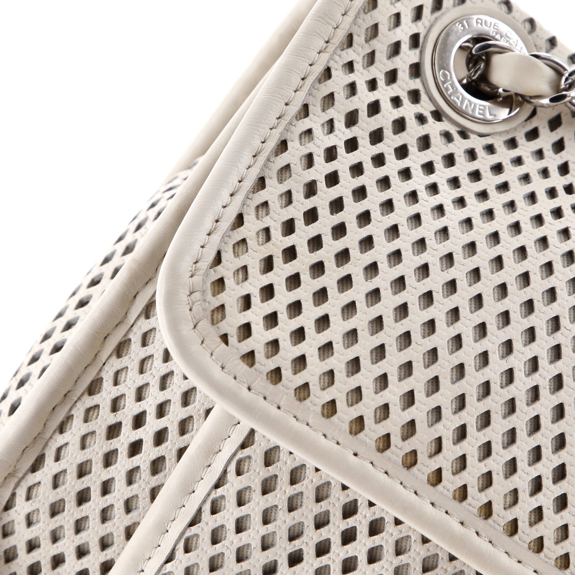 Up In The Air Flap Bag Perforated Leather Medium
