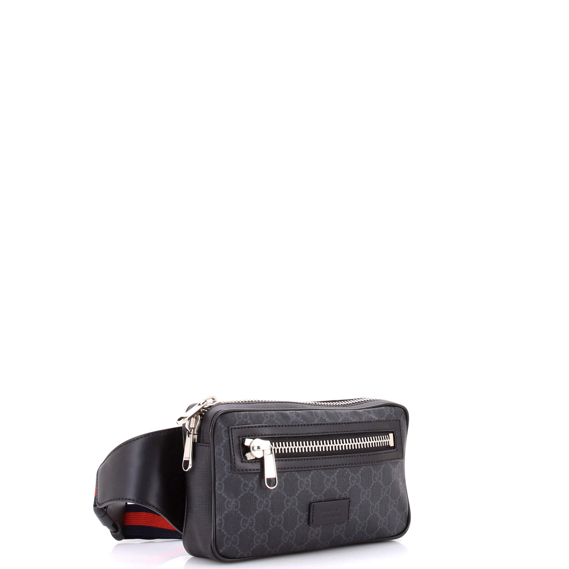 Soft Zip Belt Bag GG Coated Canvas Small
