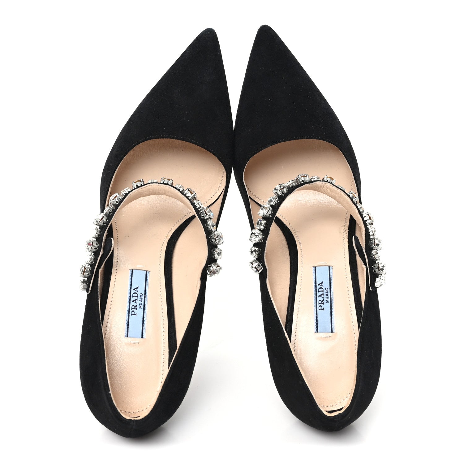 Camoscio Crystal Pumps 37 Black