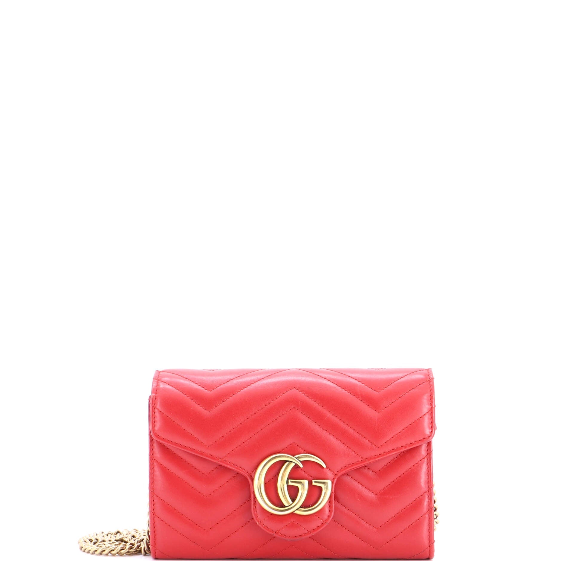 GG Marmont Chain Wallet Matelasse Leather Mini