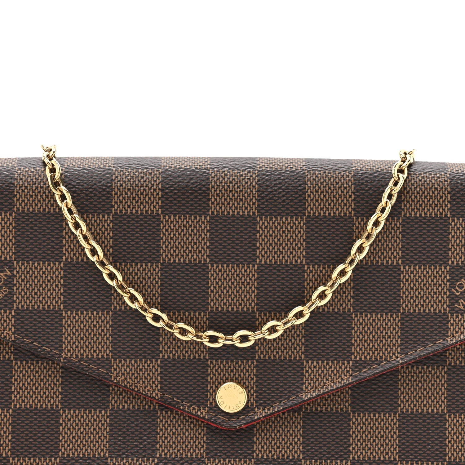 Damier Ebene Pochette Felicie Chain Wallet
