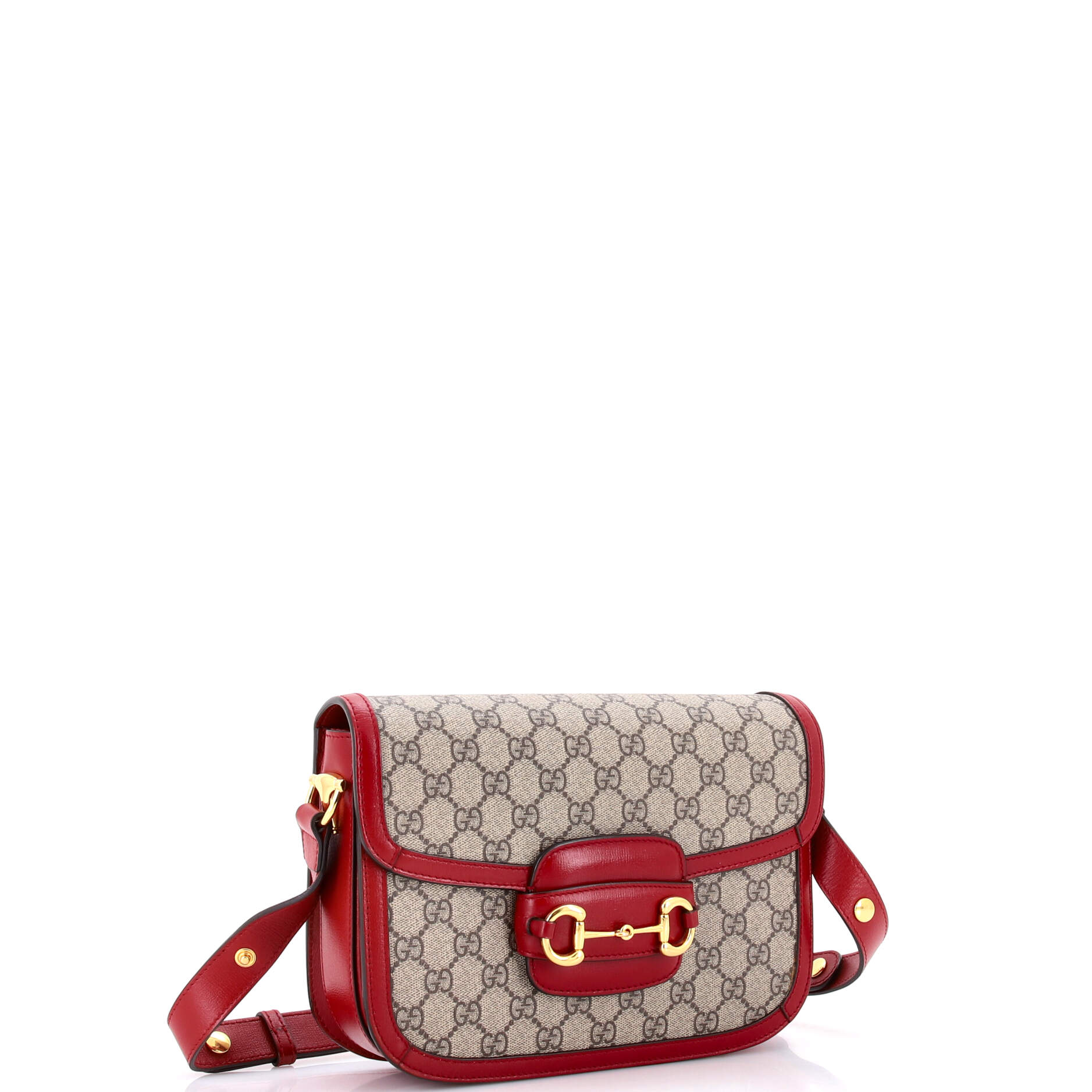 Horsebit 1955 Shoulder Bag GG Coated Canvas with Leather Small