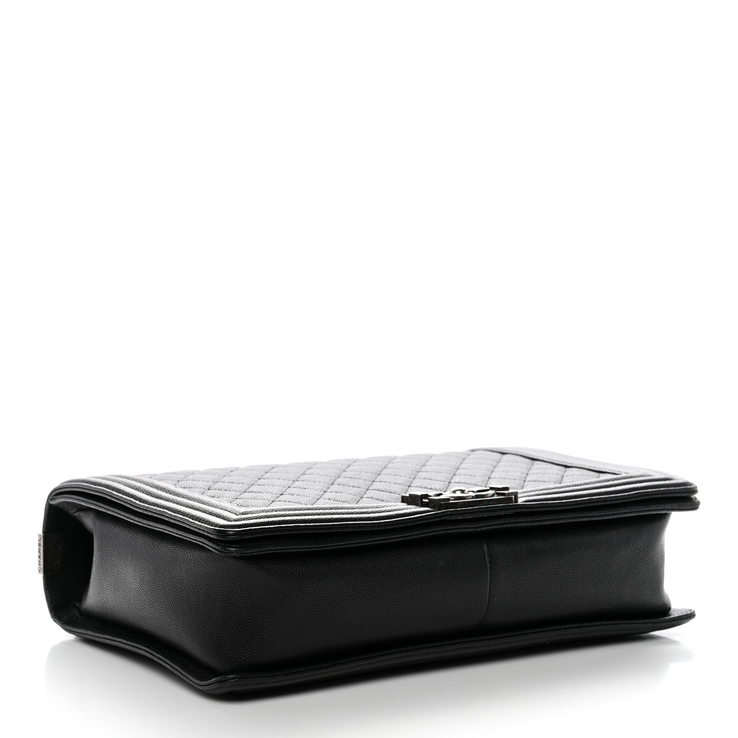Caviar Quilted Large Boy Flap Black