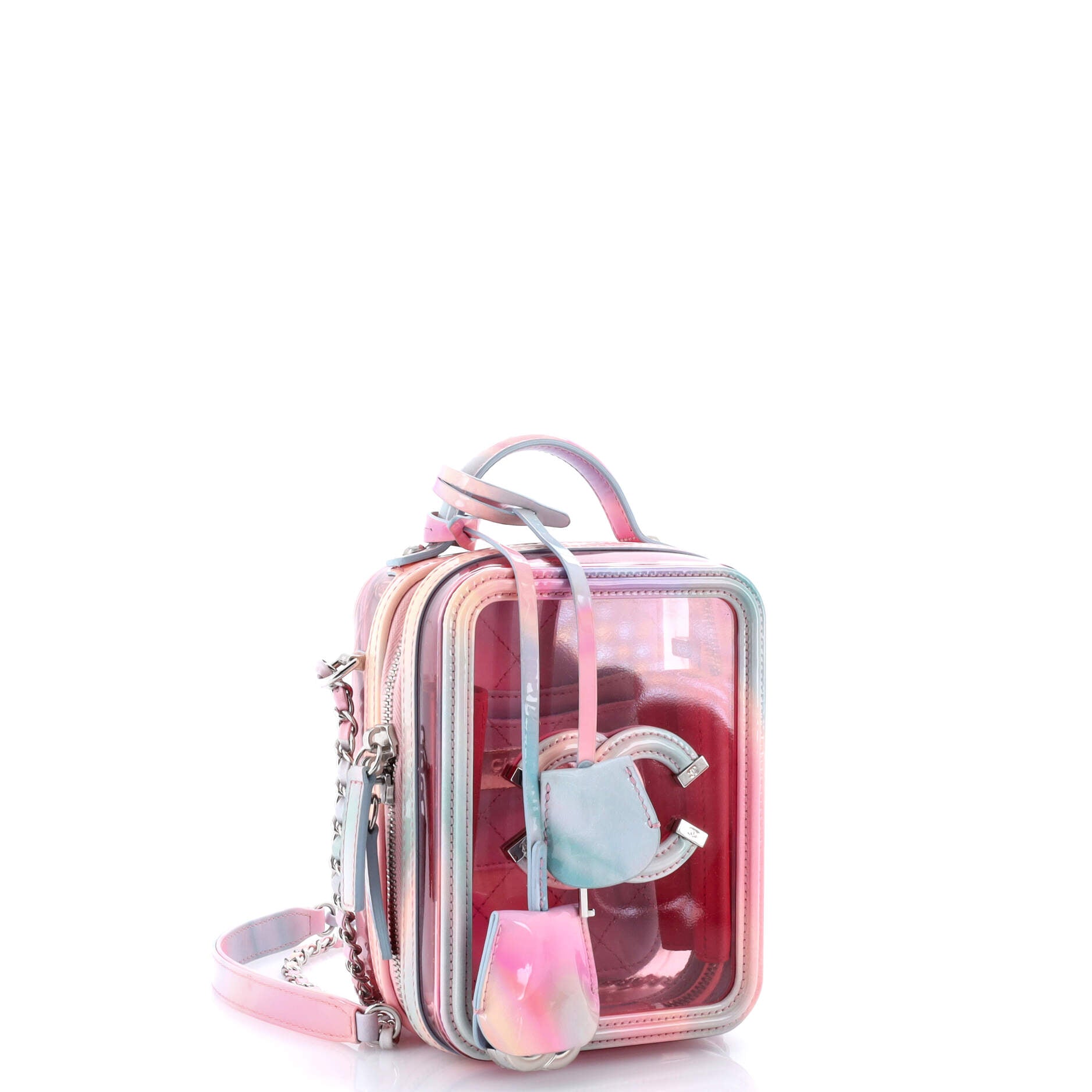 Filigree Vertical Vanity Case PVC with Lambskin