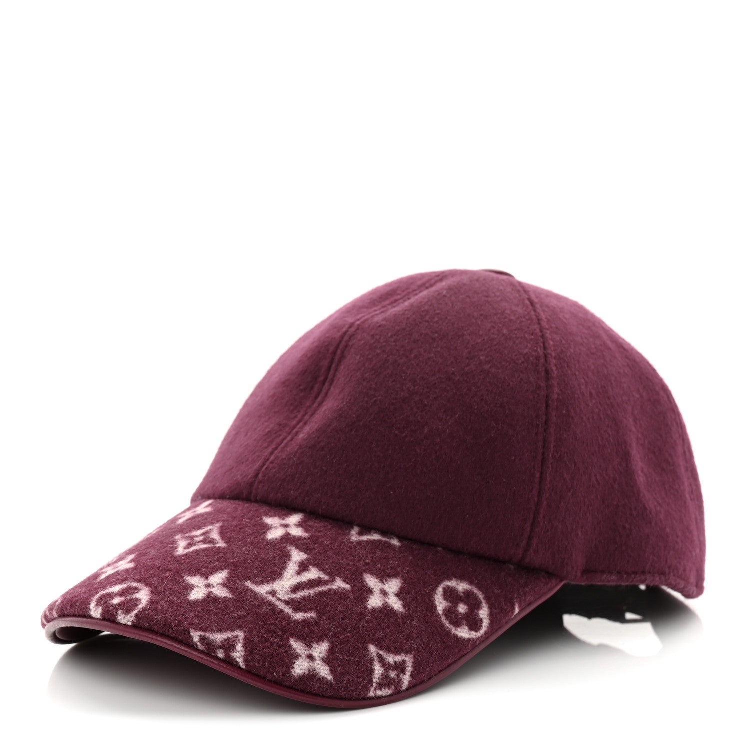 Wool Silk Monogram Endless Cap L Bordeaux