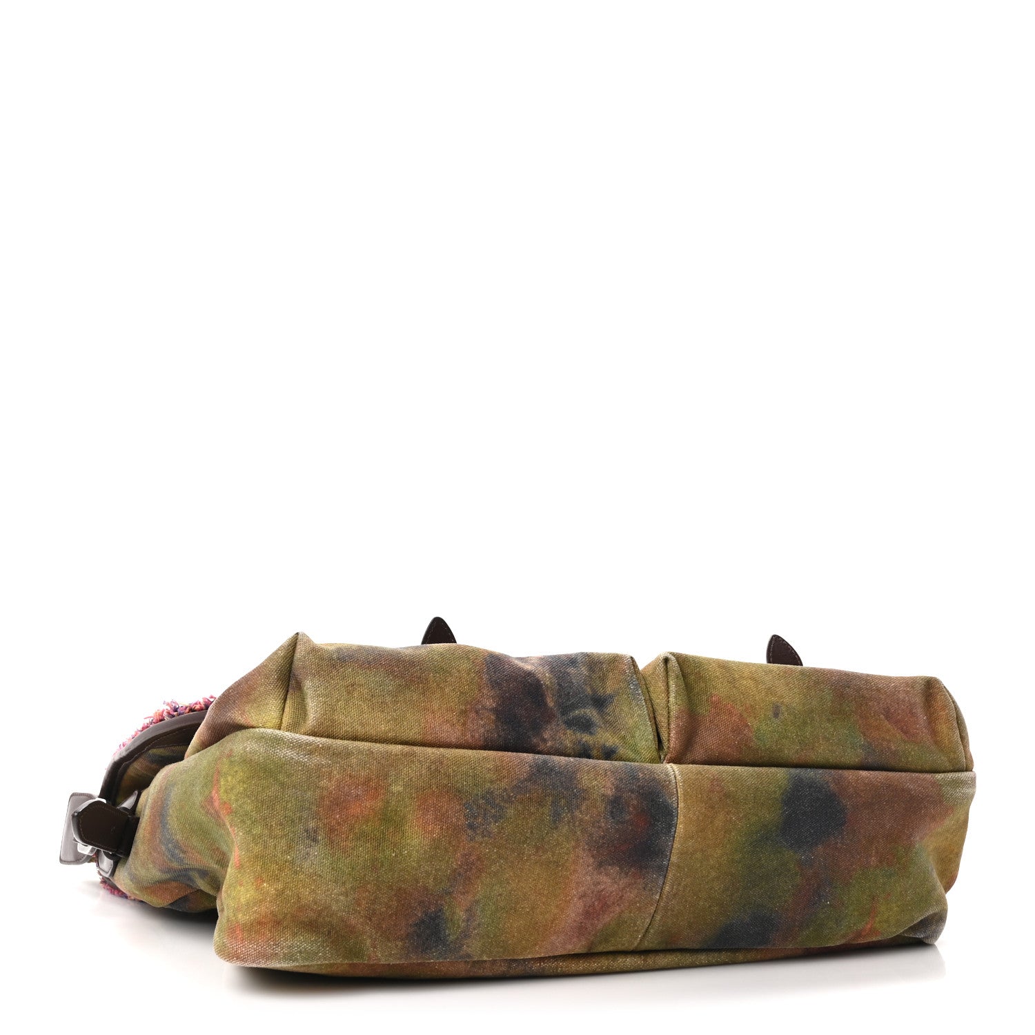 Washed Toile Large Graffiti On The Pavements Messenger Khaki Multicolor