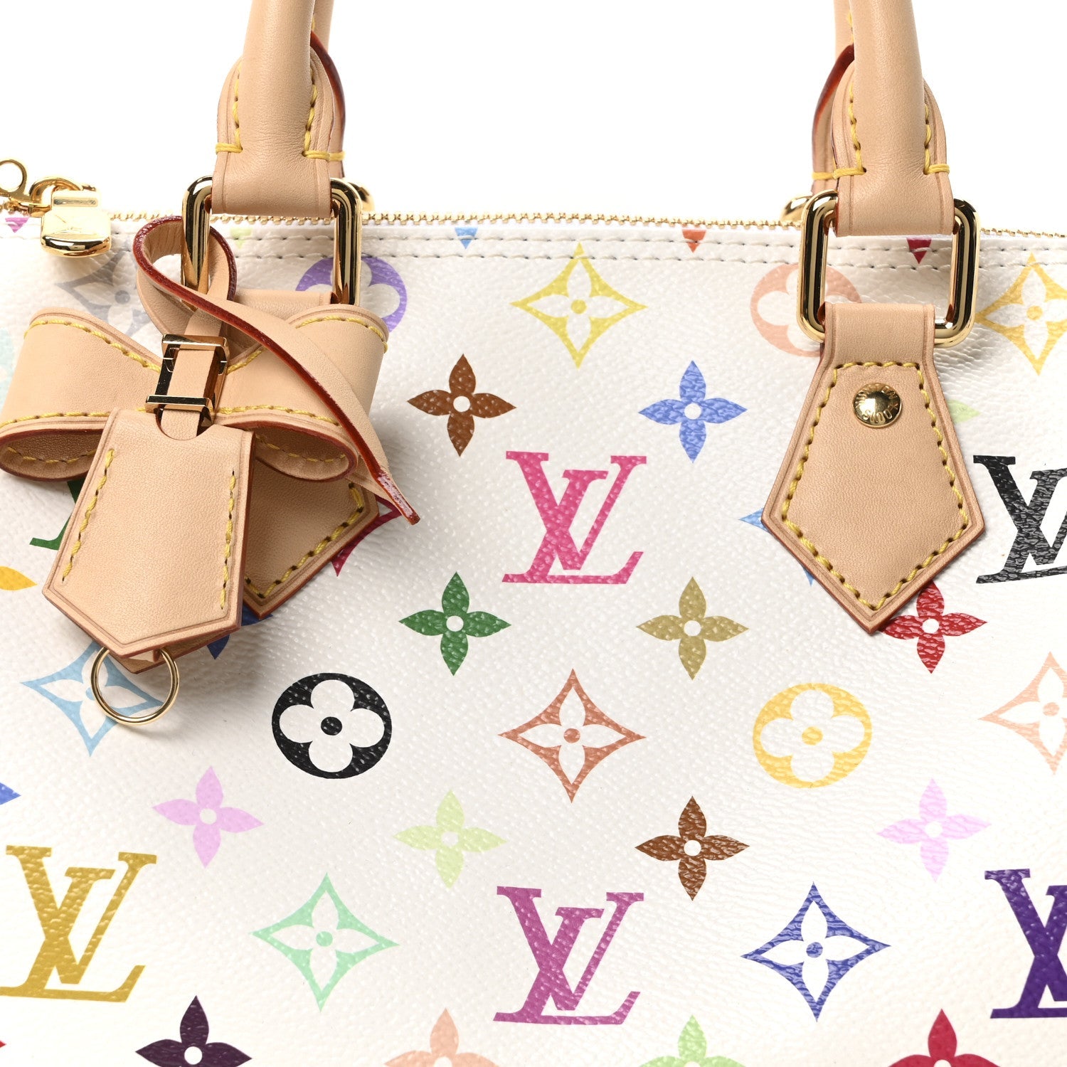 LV X TM Monogram Multicolor Speedy Bandouliere 25 White