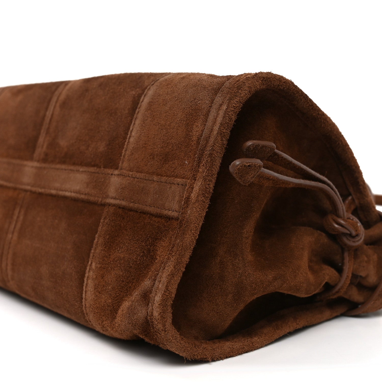 Suede Triangle Medium Bonnie Shoulder Bag Cacao