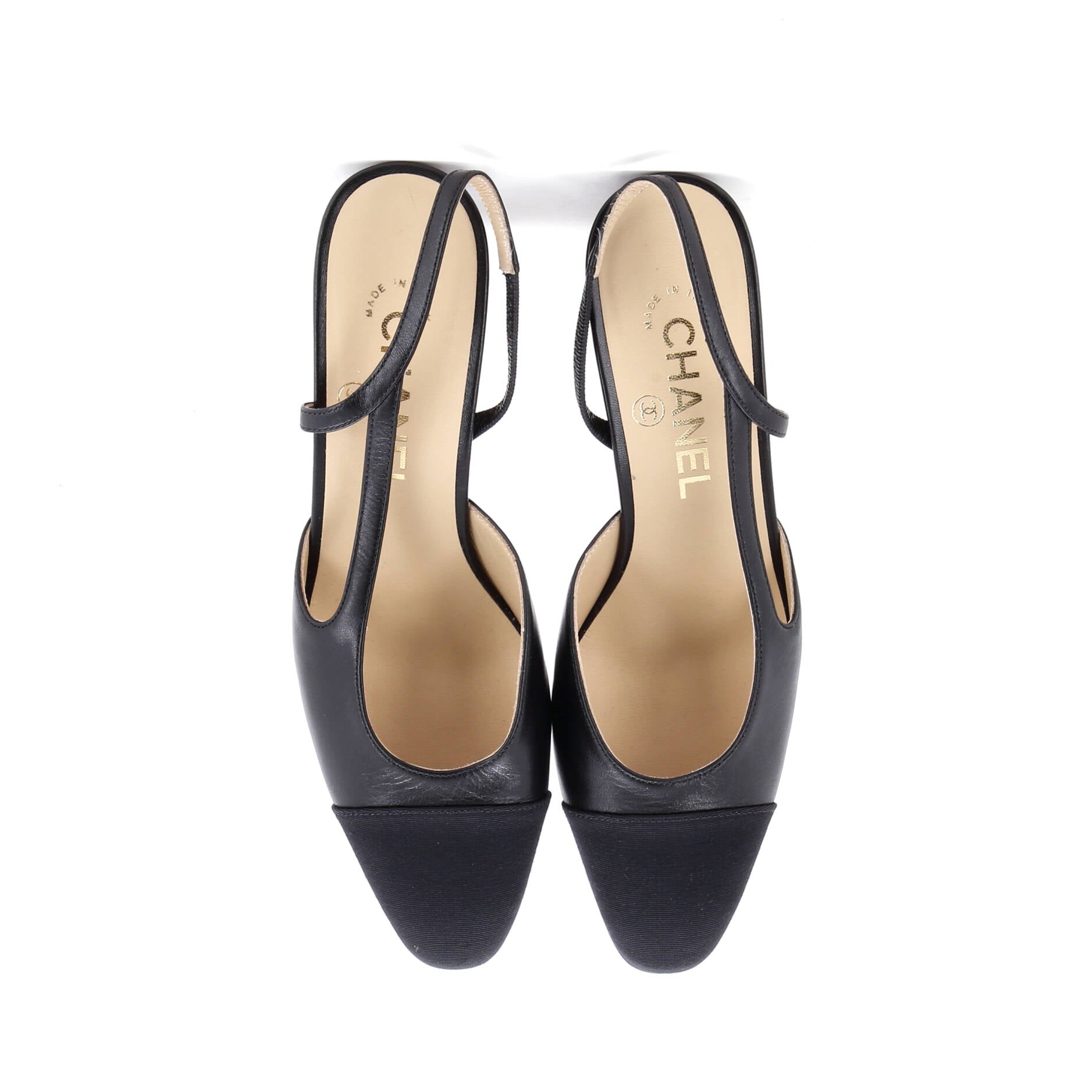 Women’s Cap Toe Slingback Pumps Leather