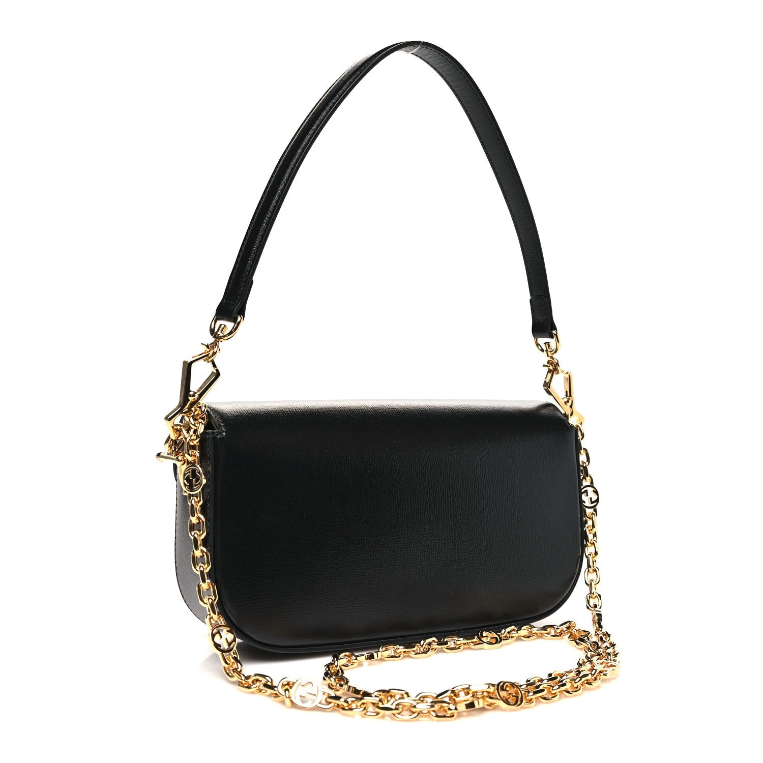 Azalea Calfskin Crystal Small Horsebit 1955 Bag Black