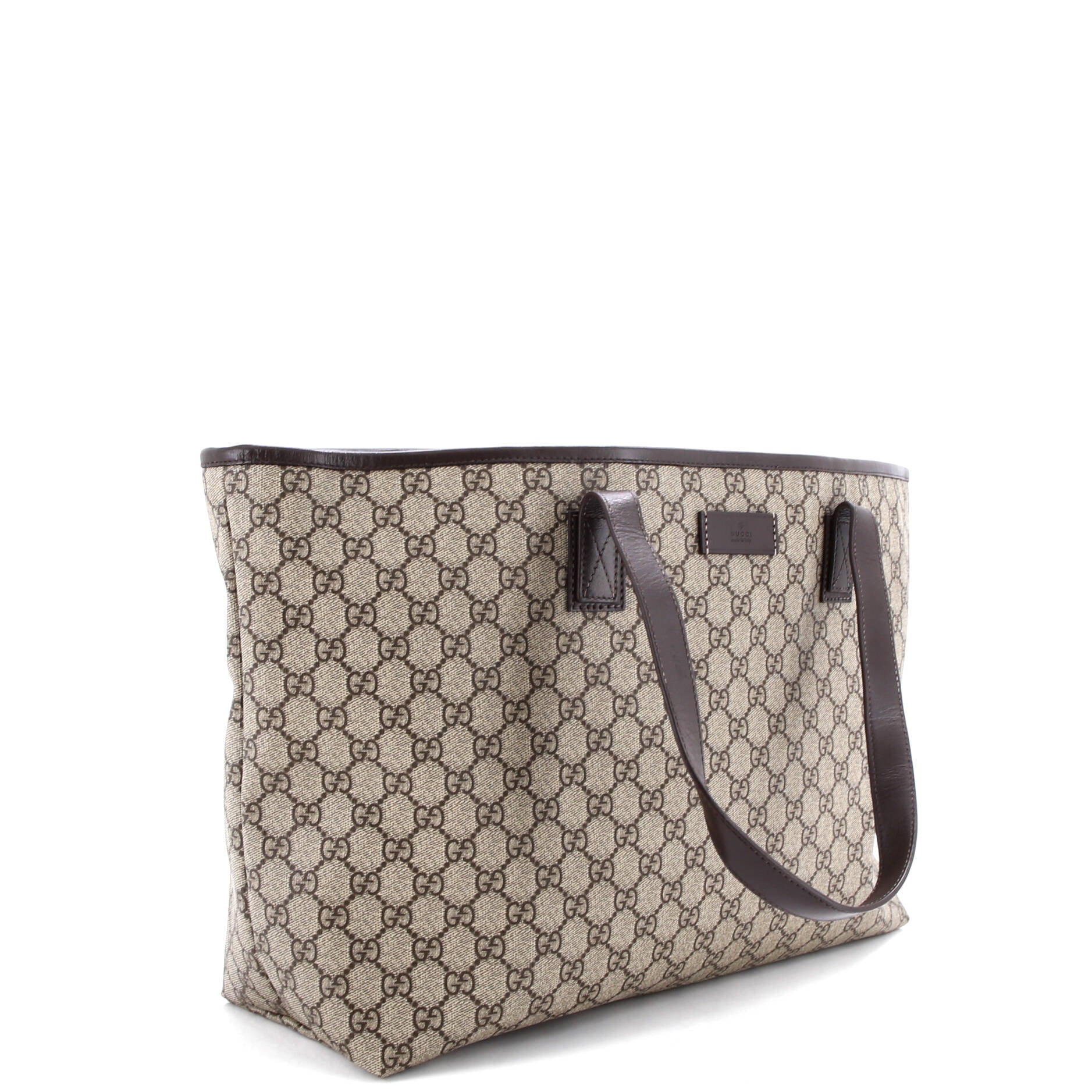 Plus Tote GG Coated Canvas with Leather Large