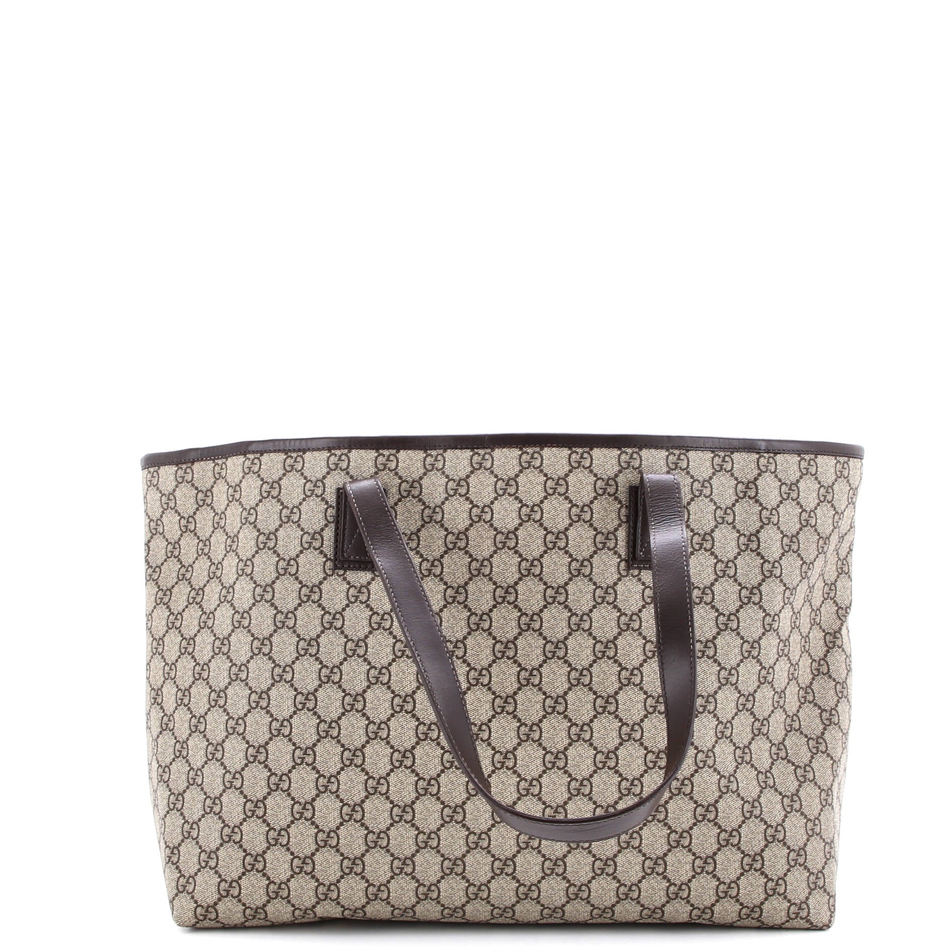 Plus Tote GG Coated Canvas with Leather Large